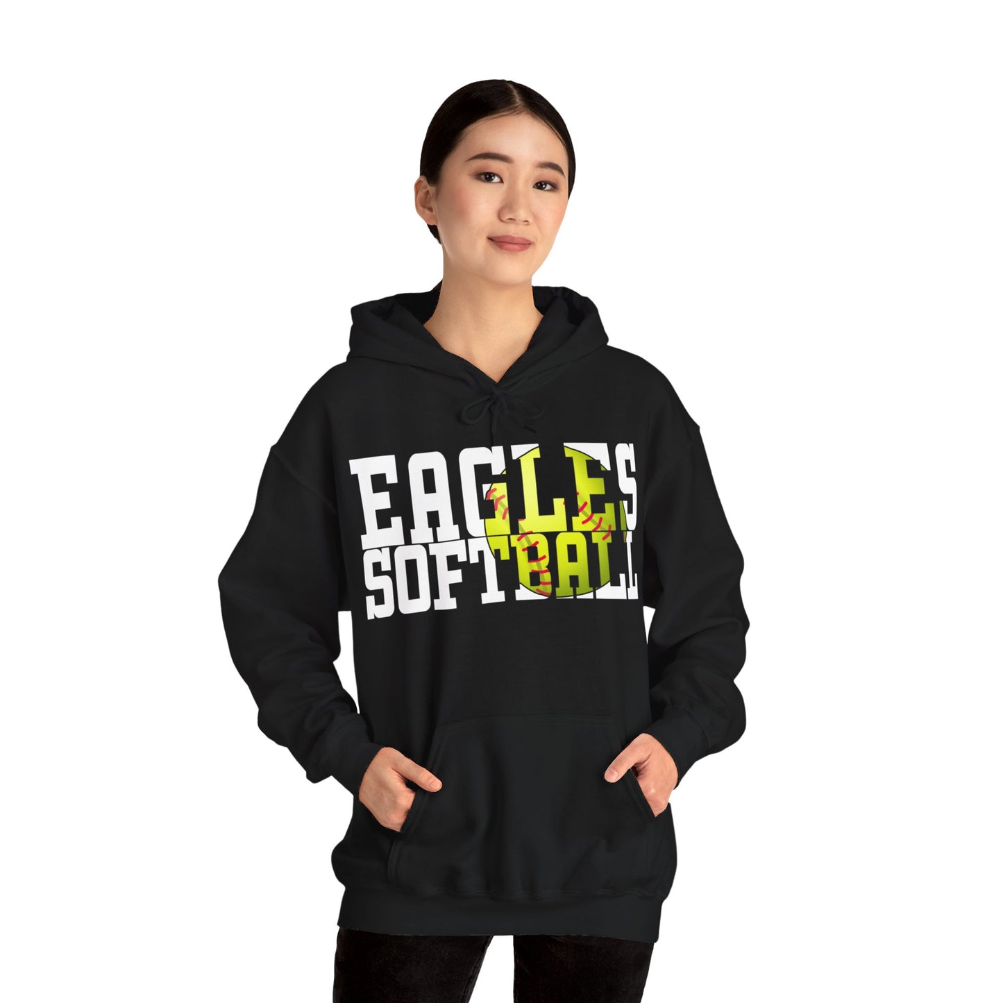 Softball Cutout - Gildan Unisex Heavy Blend™ Hooded Sweatshirt