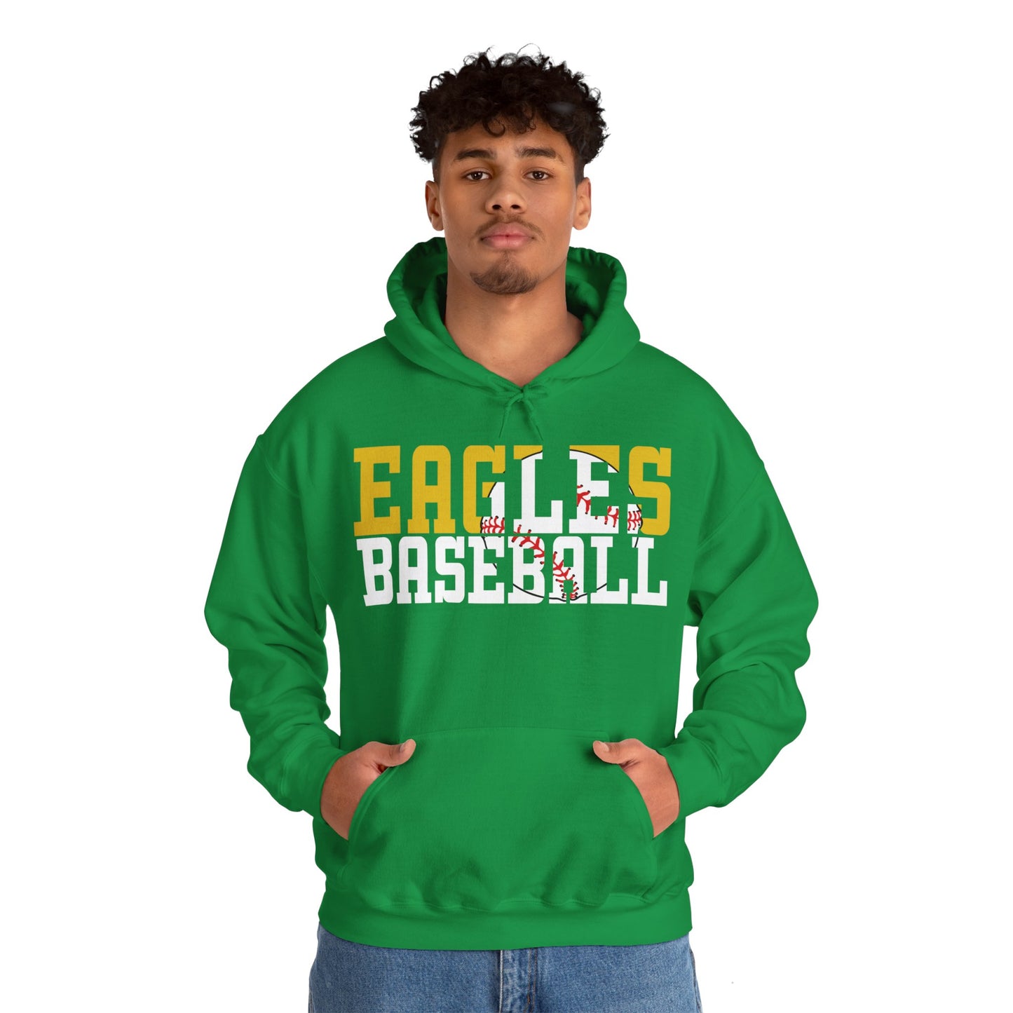 Baseball Cutout - Gildan Unisex Heavy Blend™ Hooded Sweatshirt