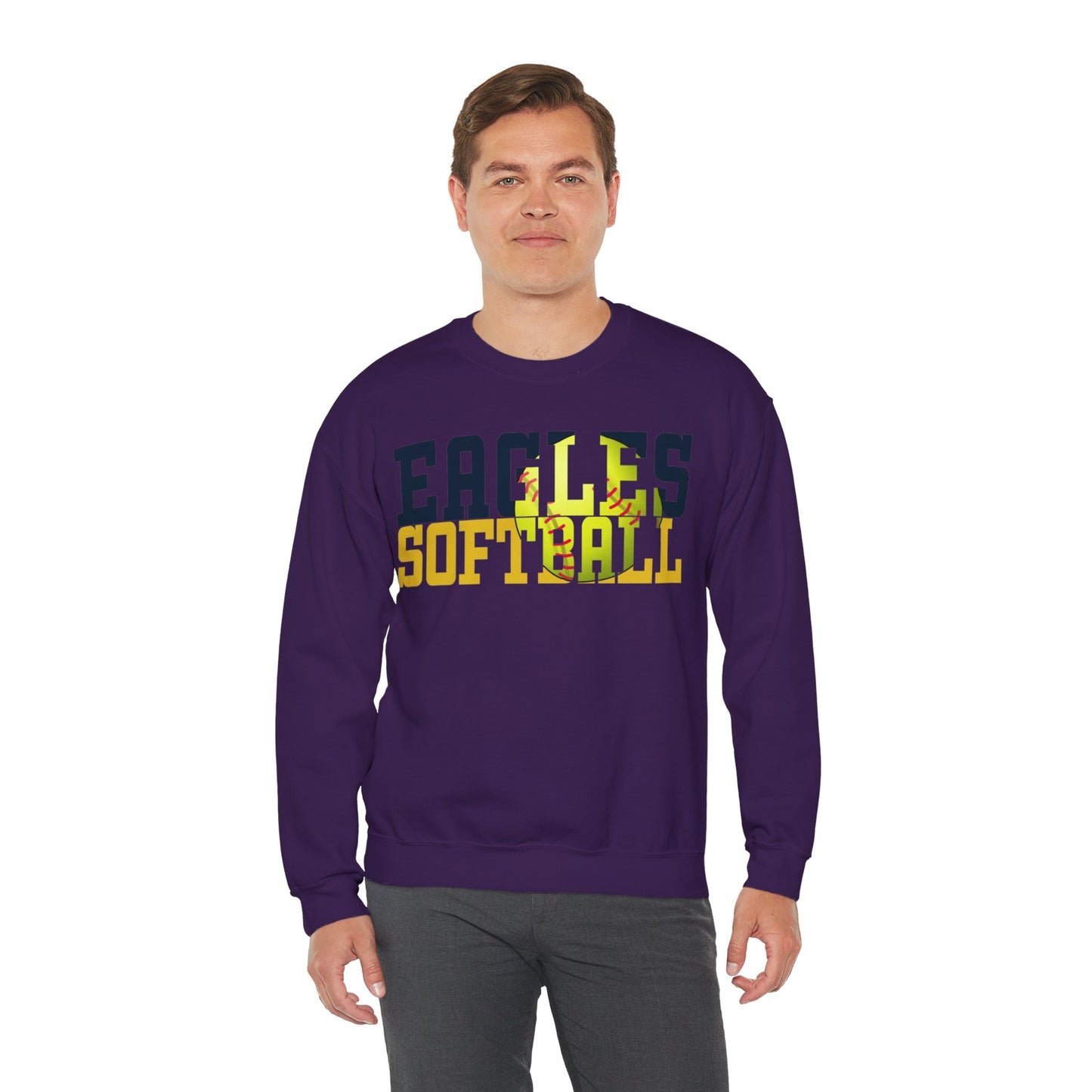 Softball Cutout - Gildan Unisex Heavy Blend™ Crewneck Sweatshirt