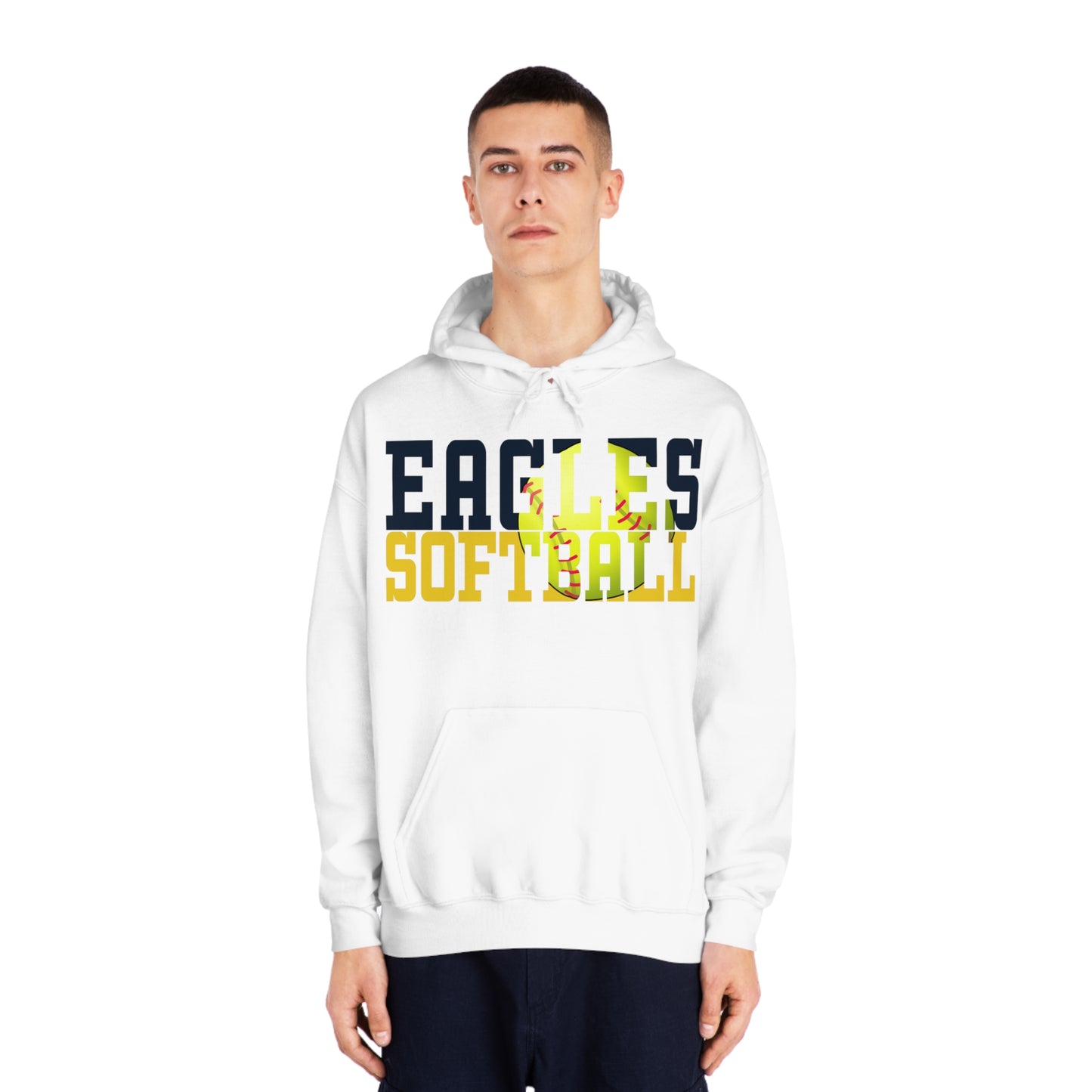 Softball Cutout - Gildan Unisex DryBlend® Hooded Sweatshirt