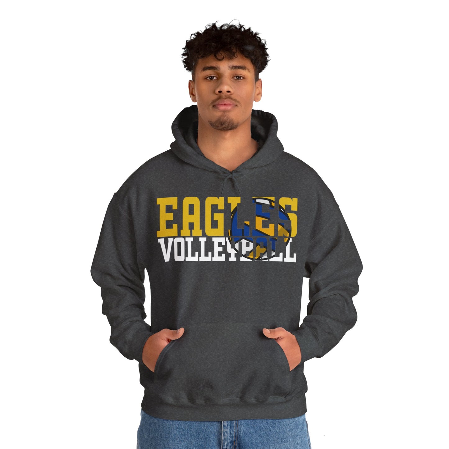 Volleyball Cutout - Gildan Unisex Heavy Blend™ Hooded Sweatshirt