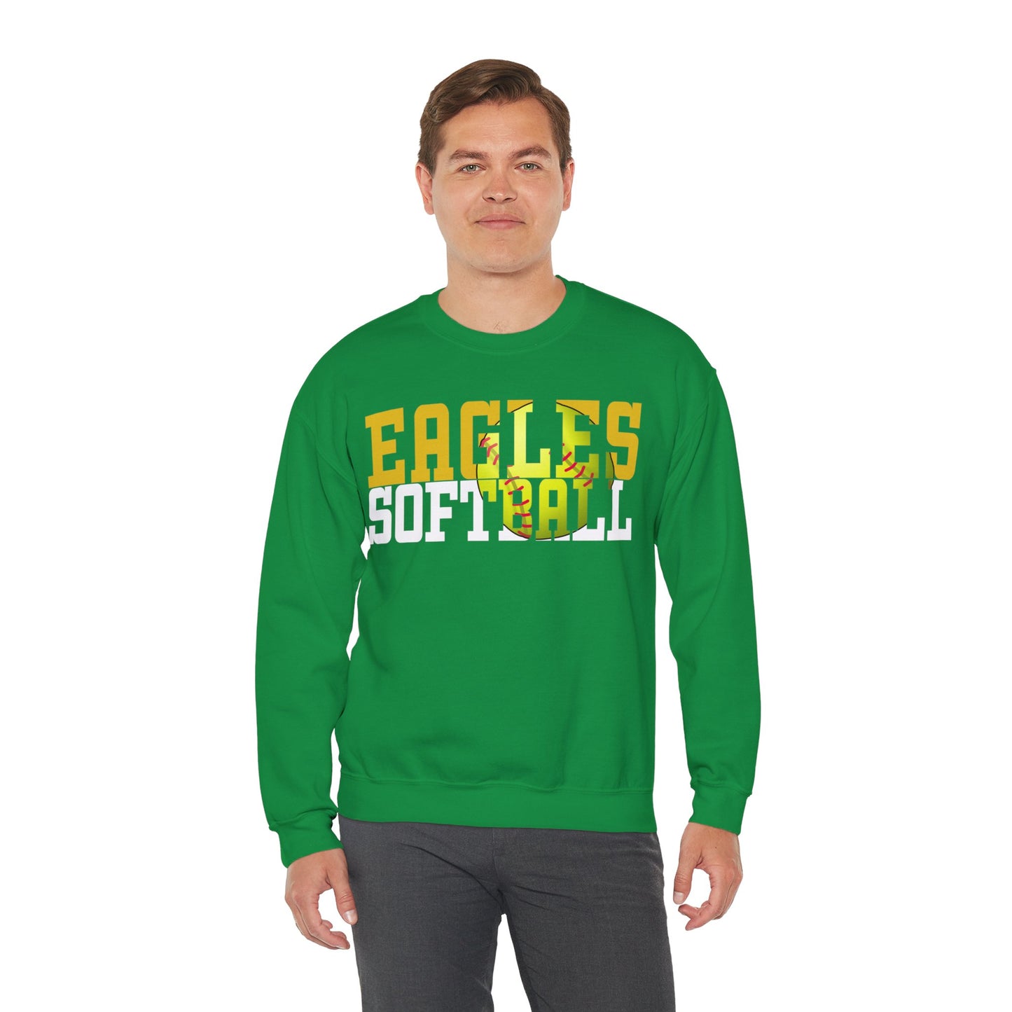 Softball Cutout - Gildan Unisex Heavy Blend™ Crewneck Sweatshirt