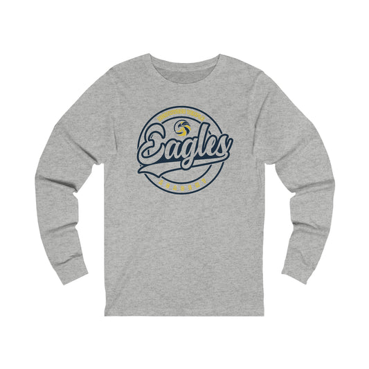 Eagles Circle Stamp -  Bella+Canva Unisex Jersey Long Sleeve Tee