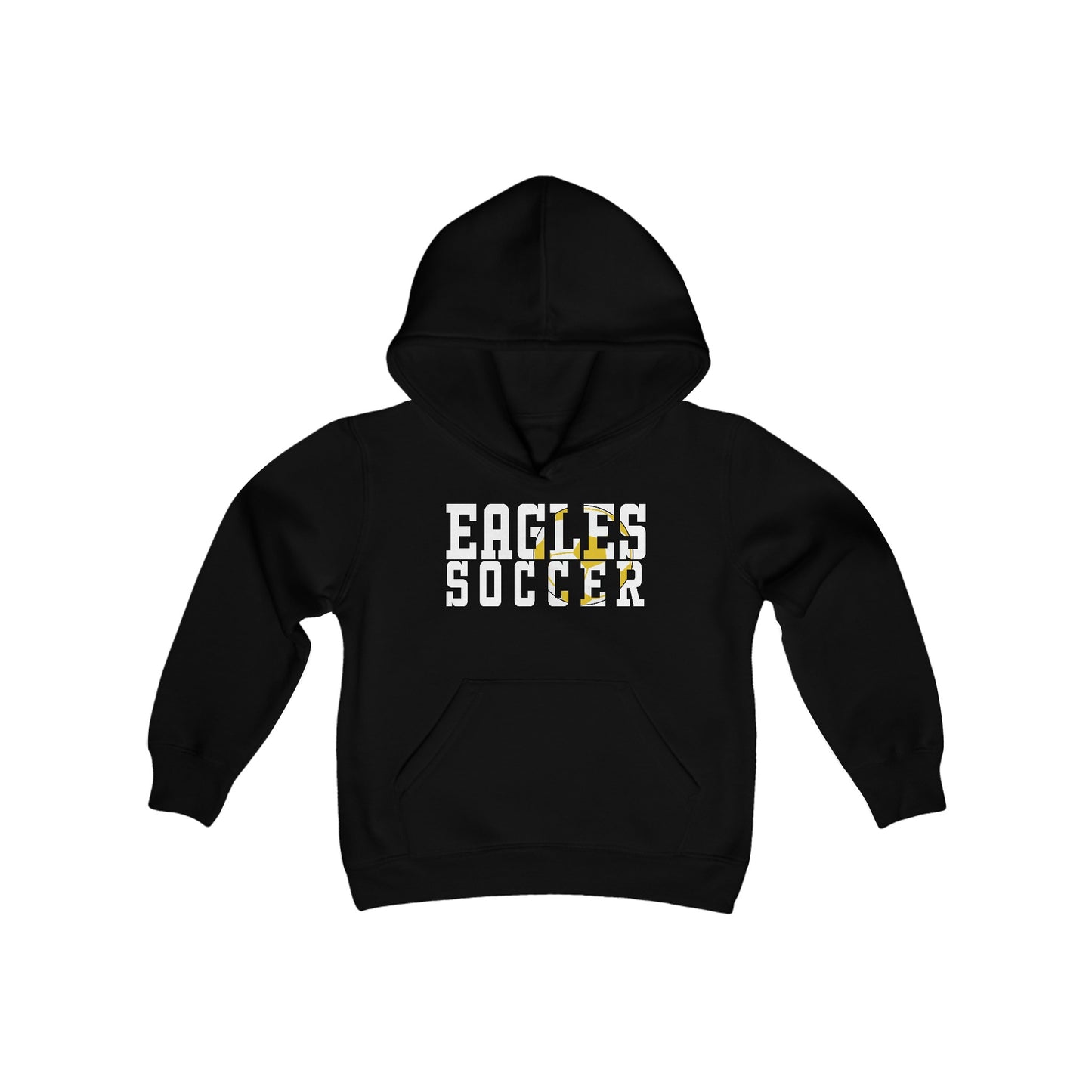 Soccer Cutout - Gildan Youth Heavy Blend Hooded Sweatshirt