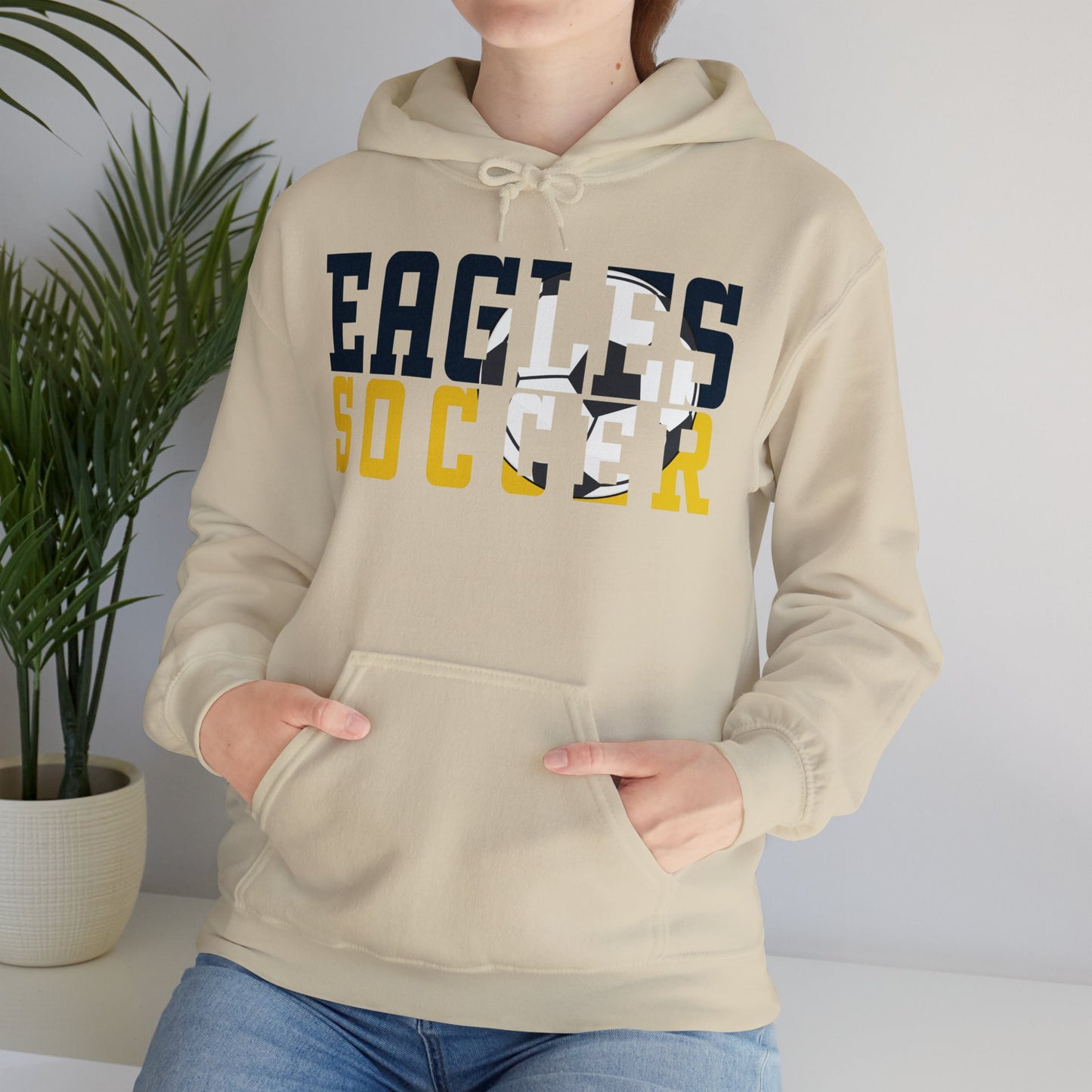 Soccer Cutout - Gildan Unisex Heavy Blend™ Hooded Sweatshirt