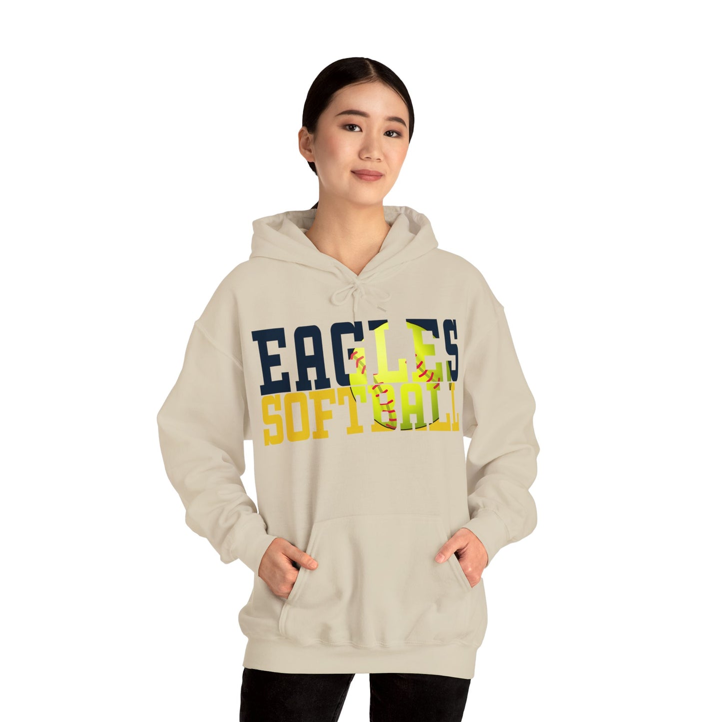 Softball Cutout - Gildan Unisex Heavy Blend™ Hooded Sweatshirt