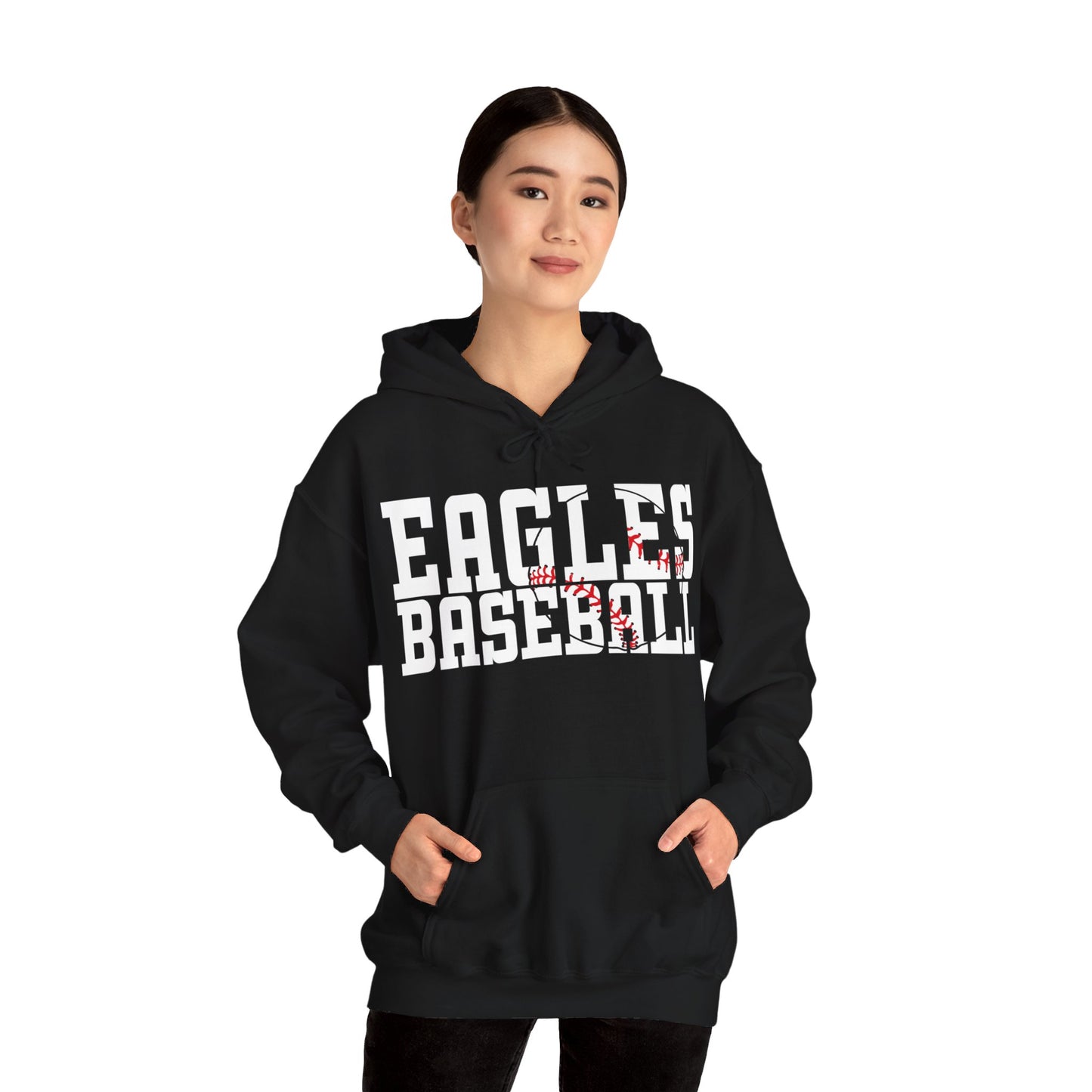 Baseball Cutout - Gildan Unisex Heavy Blend™ Hooded Sweatshirt