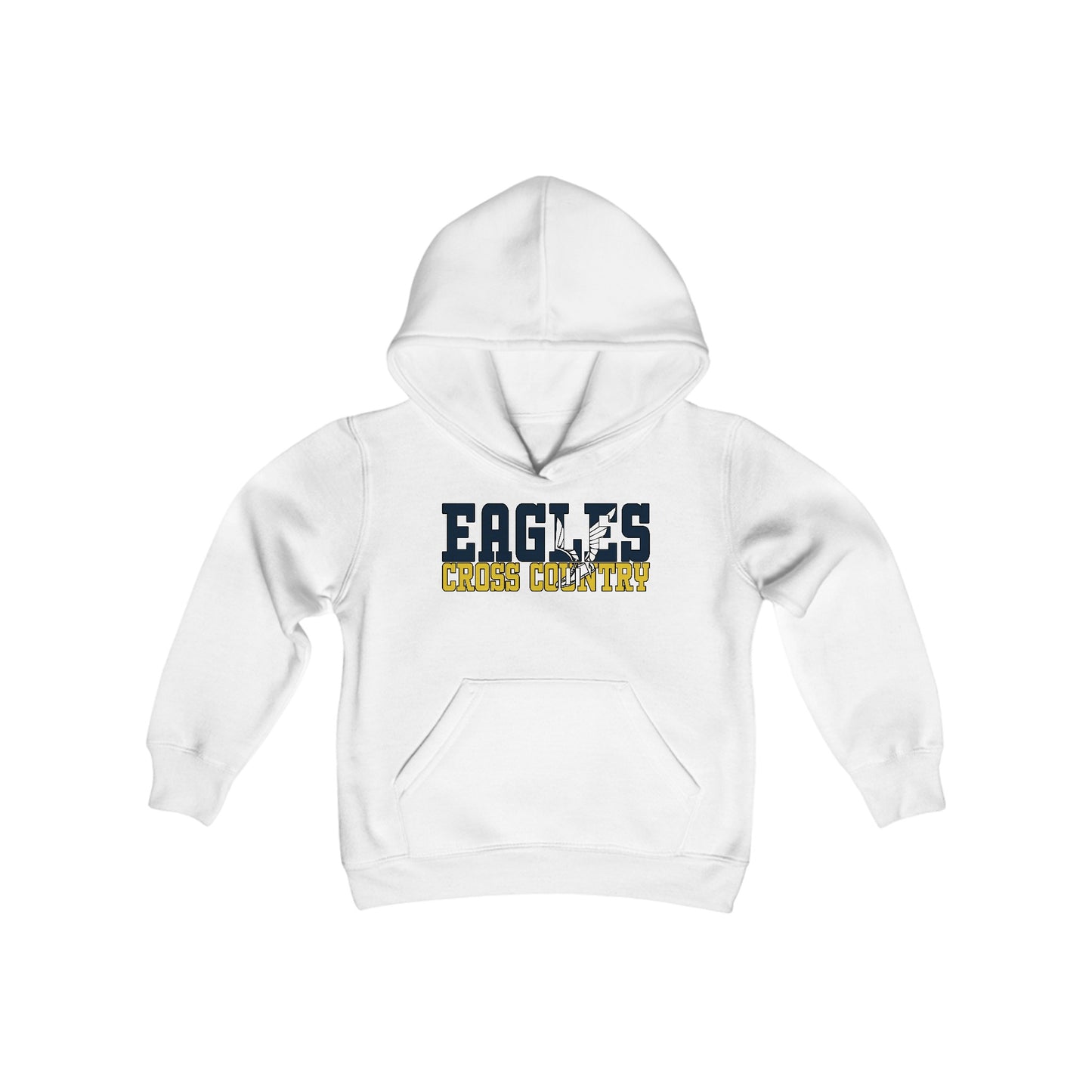 Cross Country Cutout - Gildan Youth Heavy Blend Hooded Sweatshirt