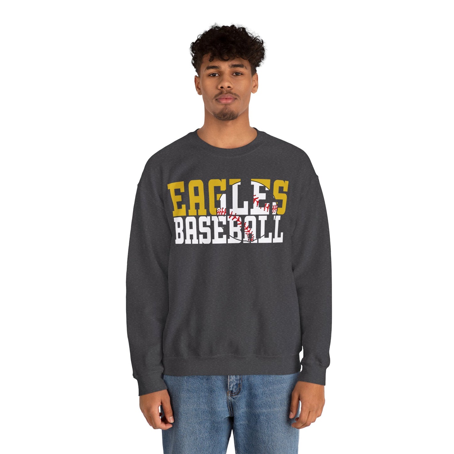 Baseball Cutout - Gildan Unisex Heavy Blend™ Crewneck Sweatshirt