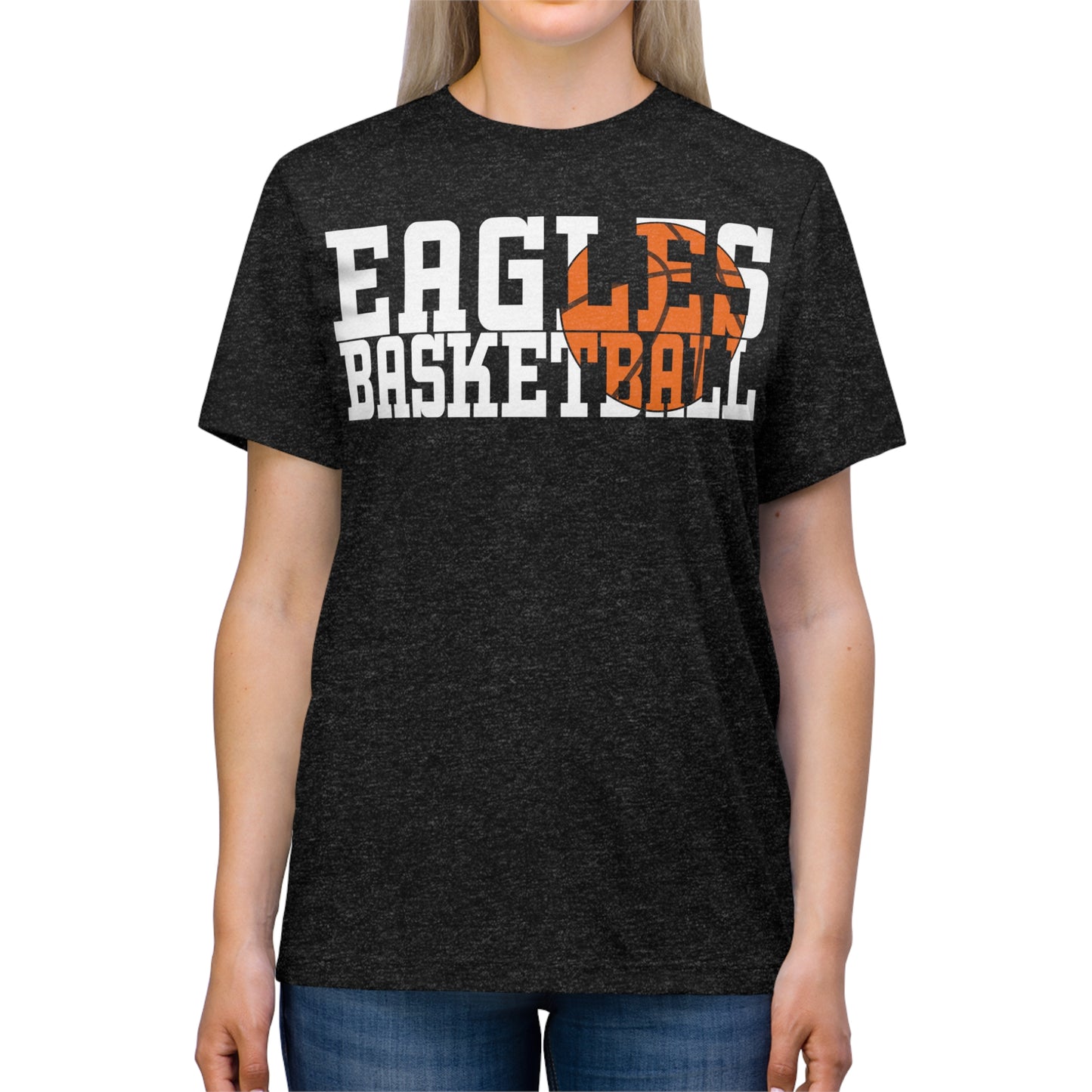 Basketball Cutout - Bella+Canva Unisex Triblend Tee