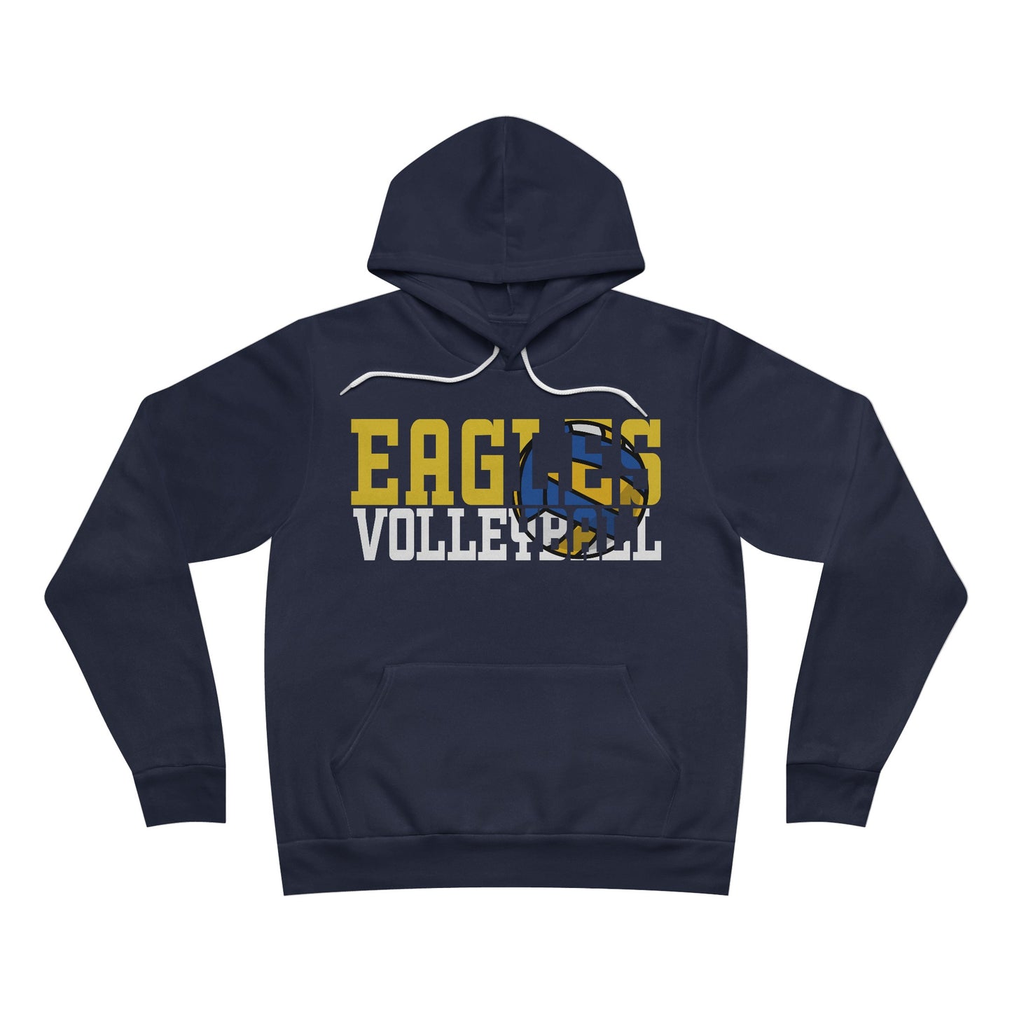 Volleyball Cutout - Bella+Canva Unisex Sponge Fleece Pullover Hoodie