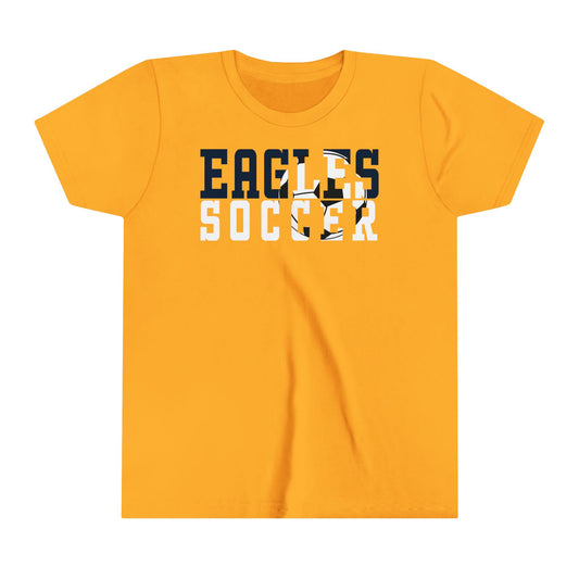 Soccer Cutout - Bella+Canva Youth Short Sleeve Tee