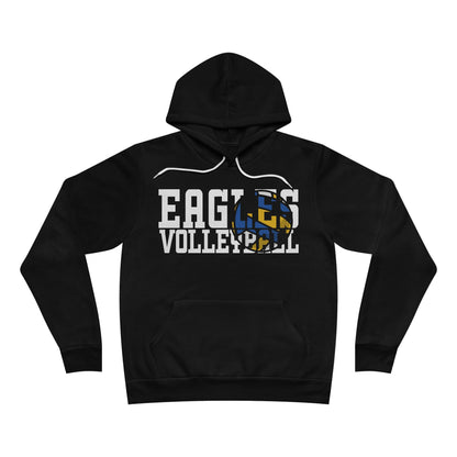 Volleyball Cutout - Bella+Canva Unisex Sponge Fleece Pullover Hoodie