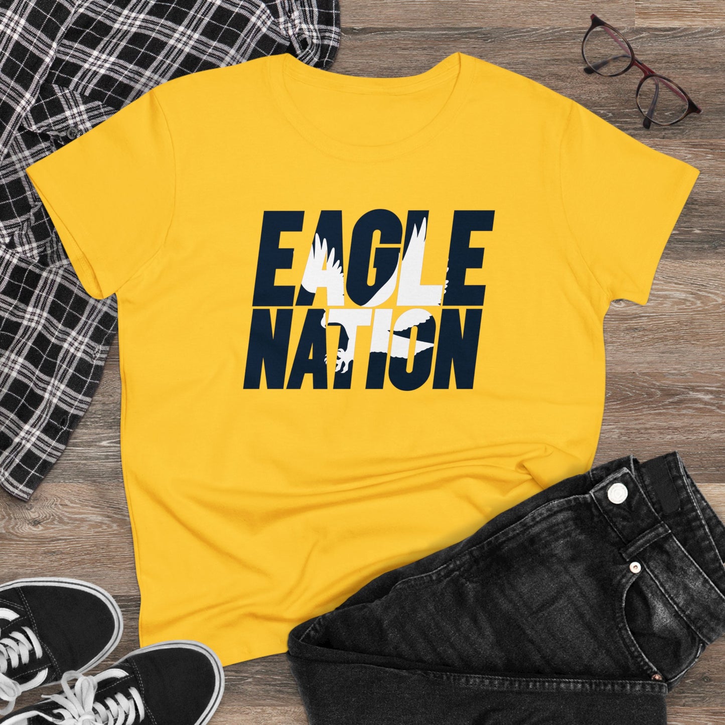 Eagle Nation - Gildan Women's Midweight Cotton Tee