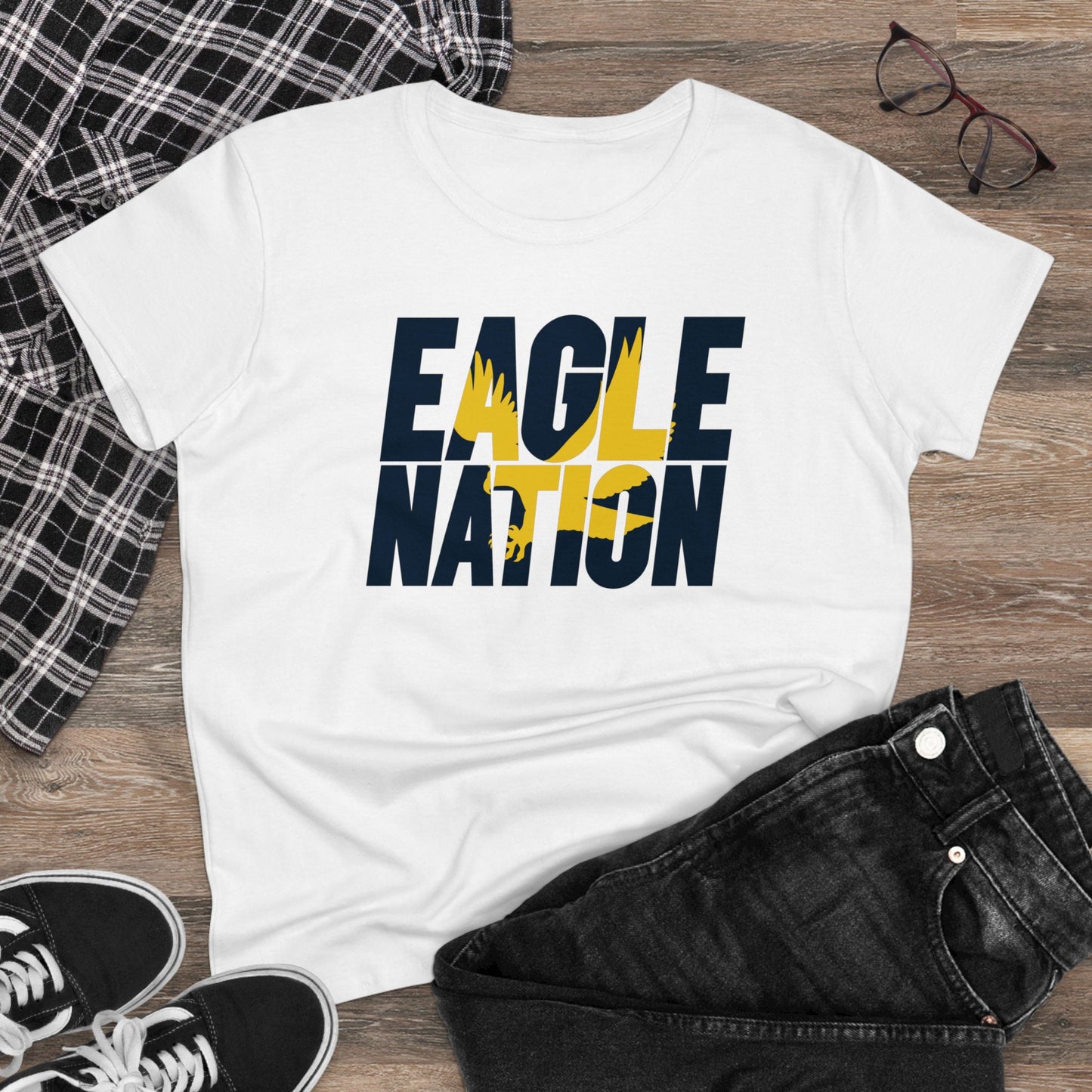 Eagle Nation - Gildan Women's Midweight Cotton Tee