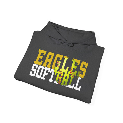Softball Cutout - Gildan Unisex Heavy Blend™ Hooded Sweatshirt