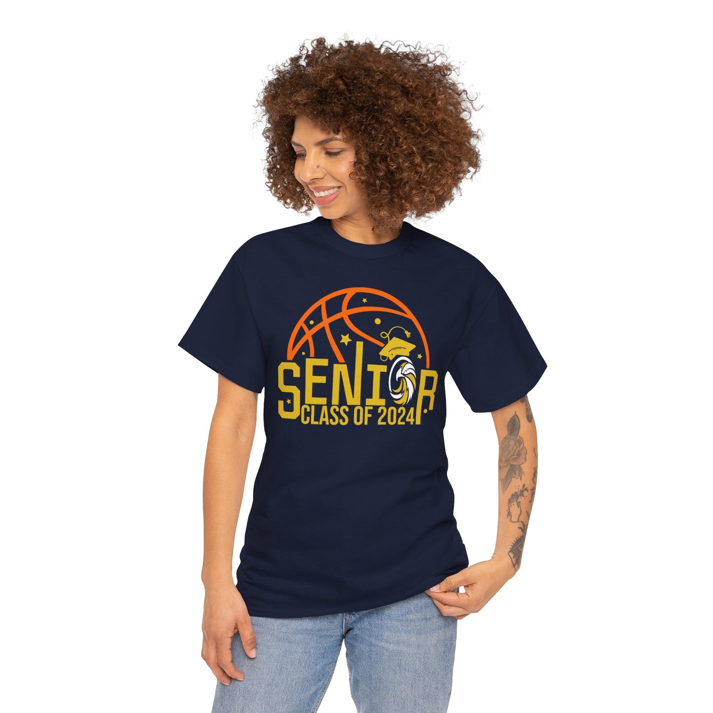 Seniors 2024 Basketball - Gildan Unisex Heavy Cotton Tee