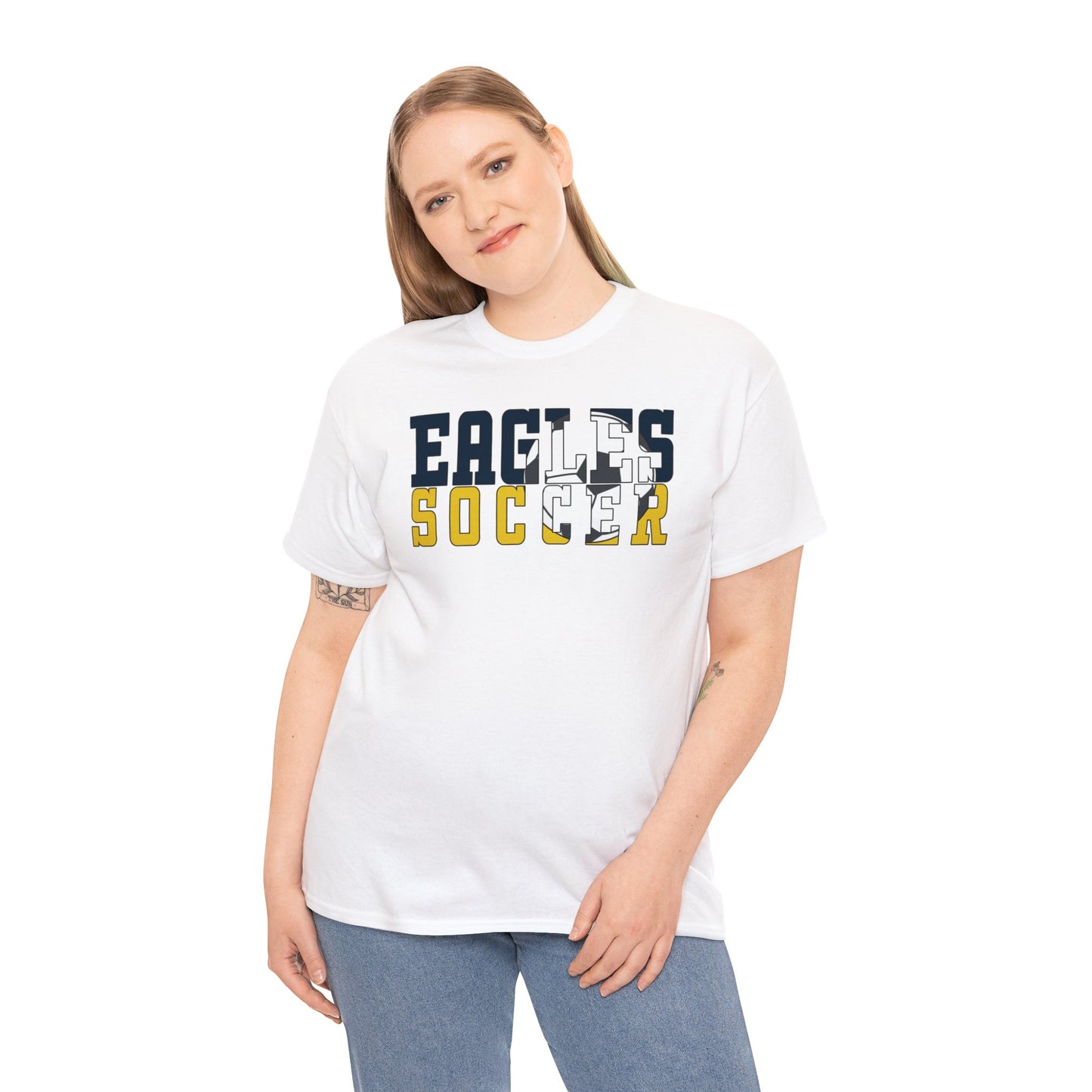 Soccer Cutout - Gildan Unisex Heavy Cotton Tee