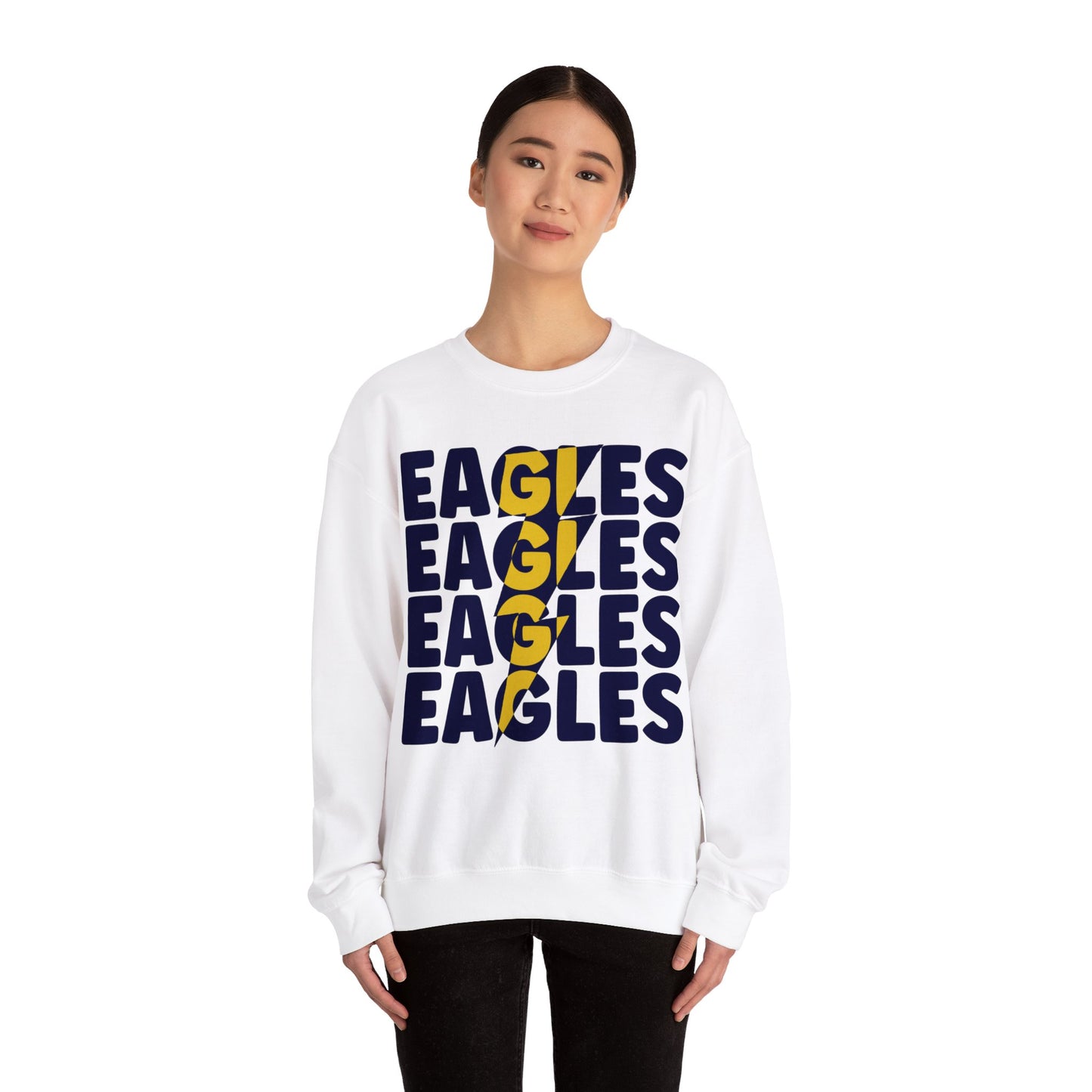 Lightning Bolt Eagle - Gildan Unisex Heavy Blend™ Crewneck Sweatshirt