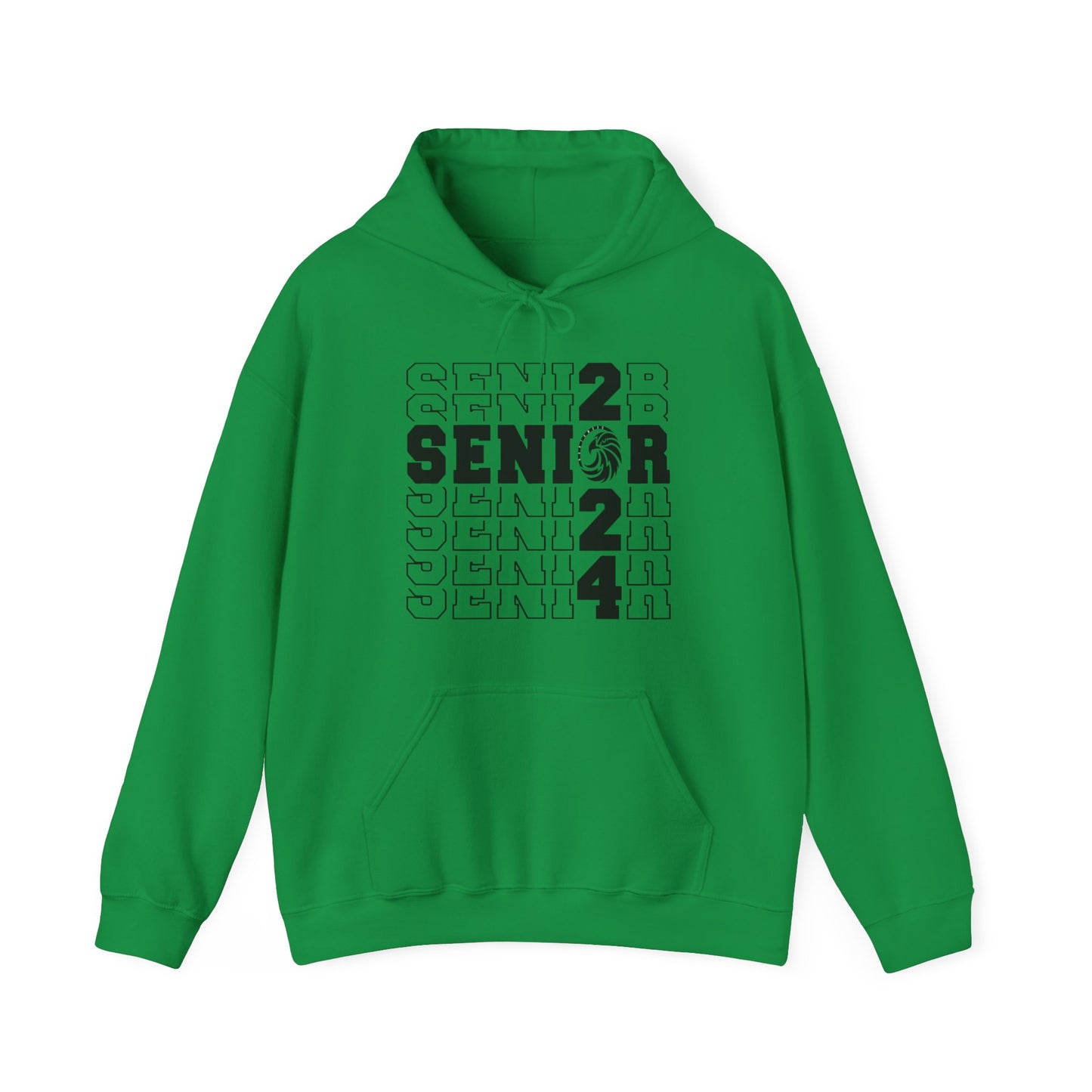 Seniors 2024 Cross Stacked - Gildan Unisex Heavy Blend™ Hooded Sweatshirt