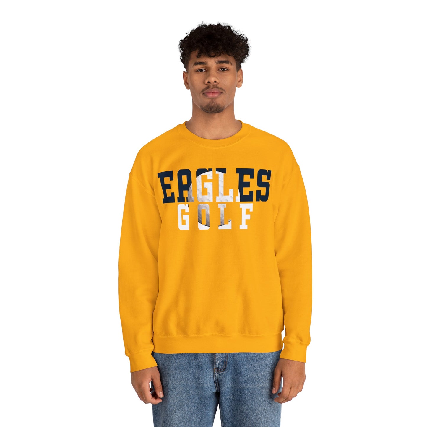 Gold Cutout - Gildan Unisex Heavy Blend™ Crewneck Sweatshirt