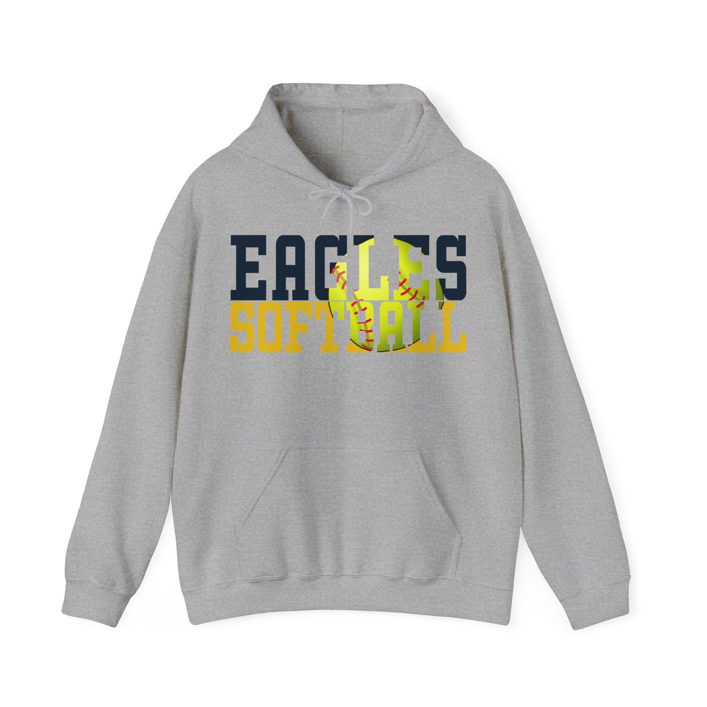 Softball Cutout - Gildan Unisex Heavy Blend™ Hooded Sweatshirt