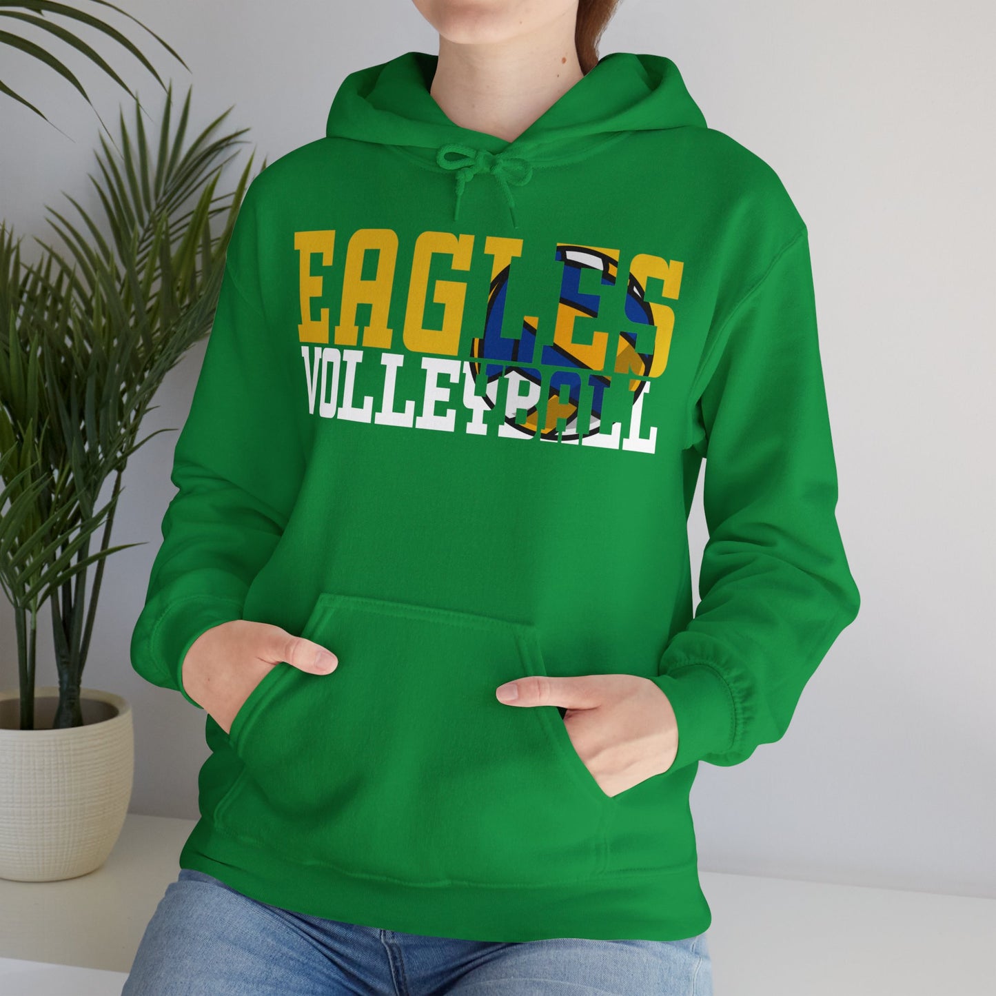 Volleyball Cutout - Gildan Unisex Heavy Blend™ Hooded Sweatshirt