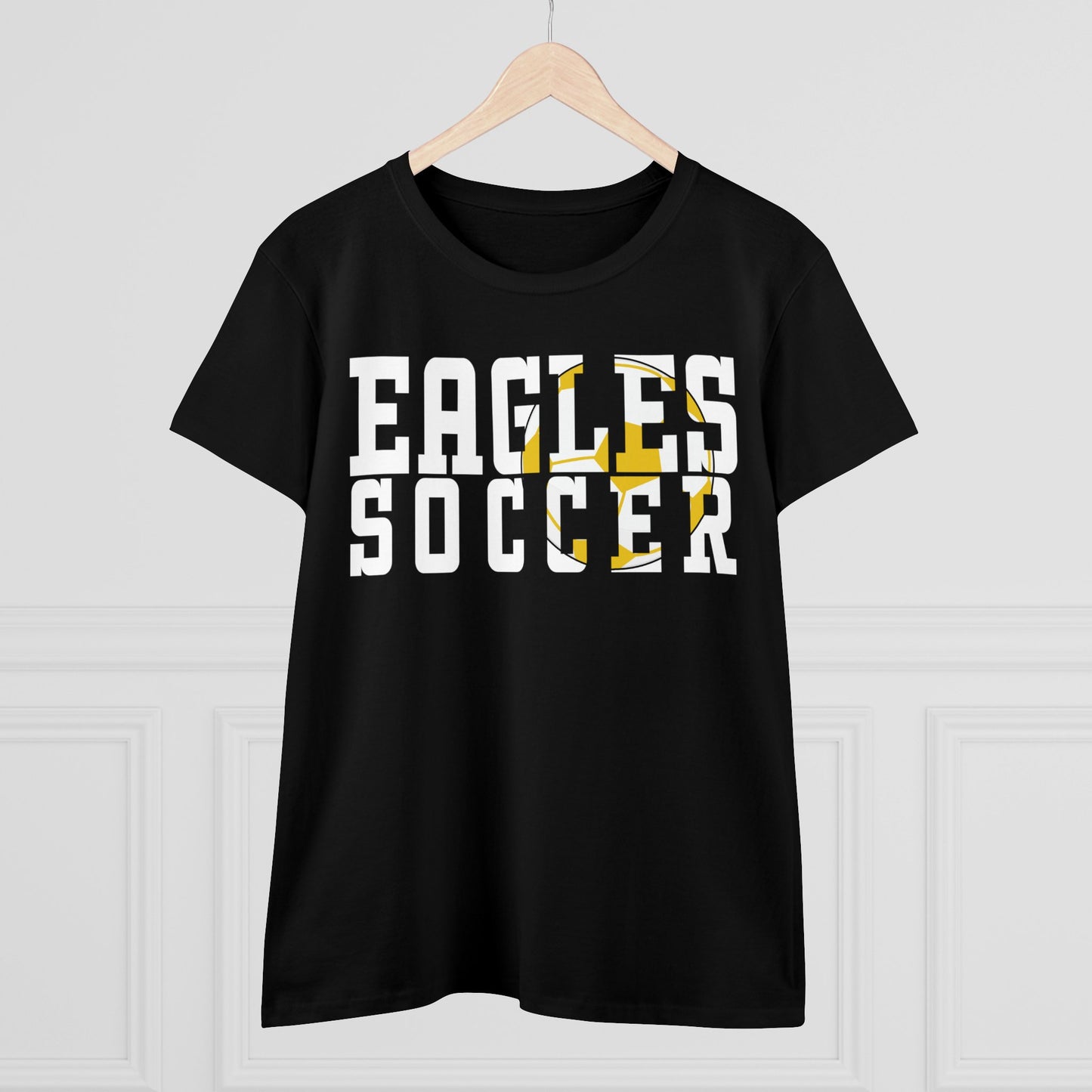 Soccer Cutout - Gildan Women's Midweight Cotton Tee