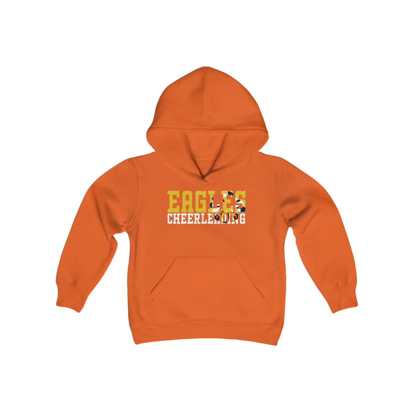 Cheerleading Cutout - Gildan Youth Heavy Blend Hooded Sweatshirt