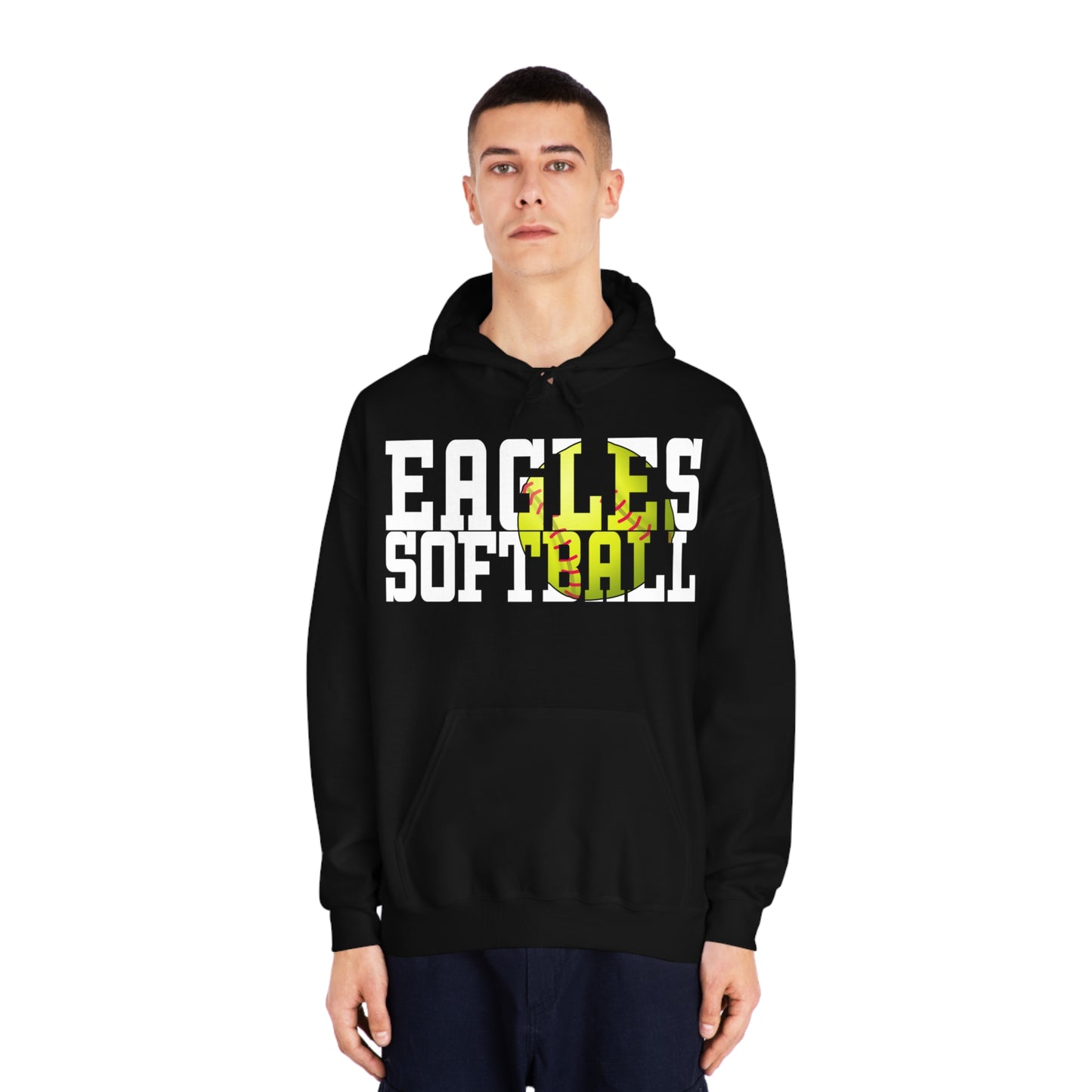 Softball Cutout - Gildan Unisex DryBlend® Hooded Sweatshirt