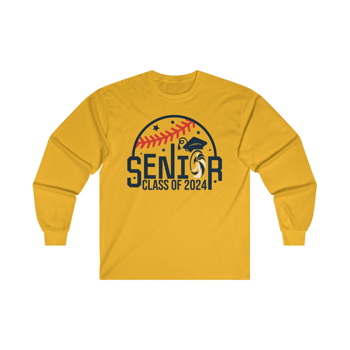 Seniors 2024 Baseball - Gildan Ultra Cotton Long Sleeve Tee
