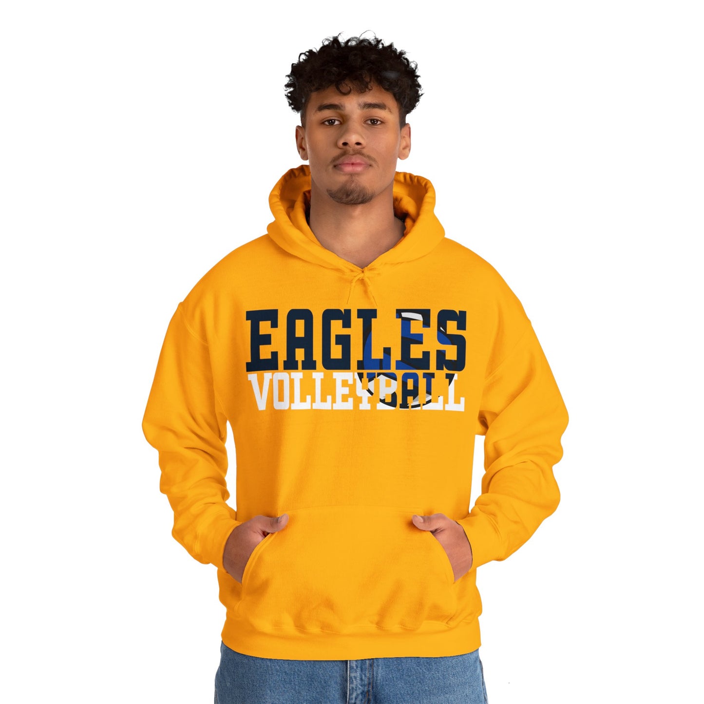 Volleyball Cutout - Gildan Unisex Heavy Blend™ Hooded Sweatshirt