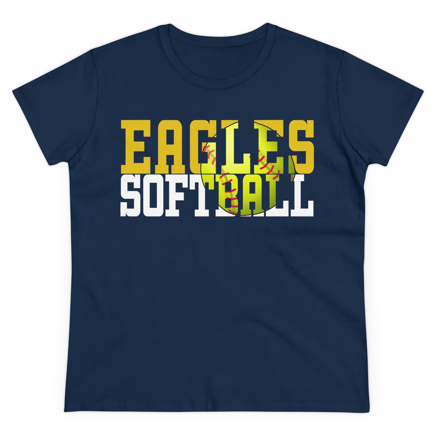 Softball Cutout - Gildan Women's Midweight Cotton Tee