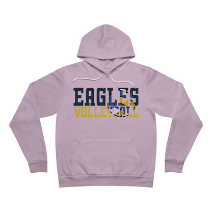 Volleyball Cutout - Bella+Canva Unisex Sponge Fleece Pullover Hoodie
