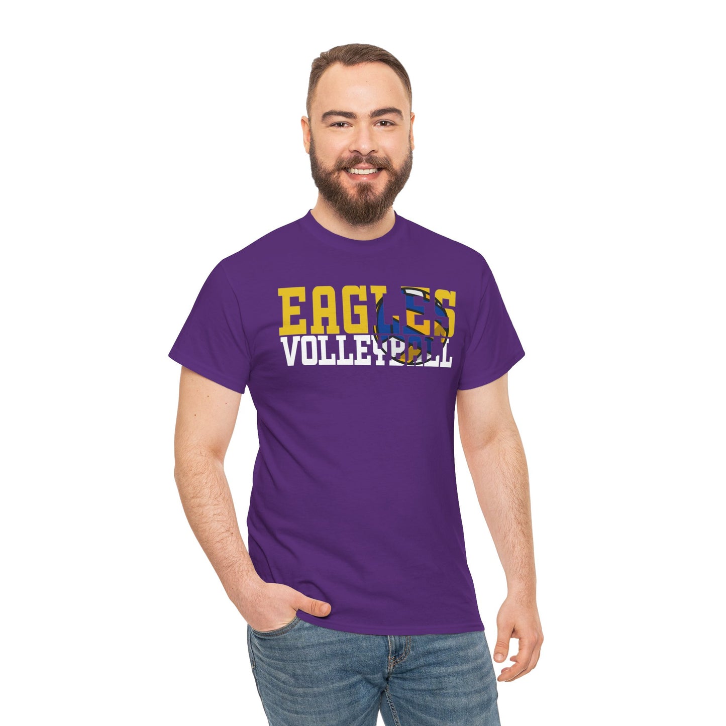 Volleyball Cutout - Gildan Unisex Heavy Cotton Tee