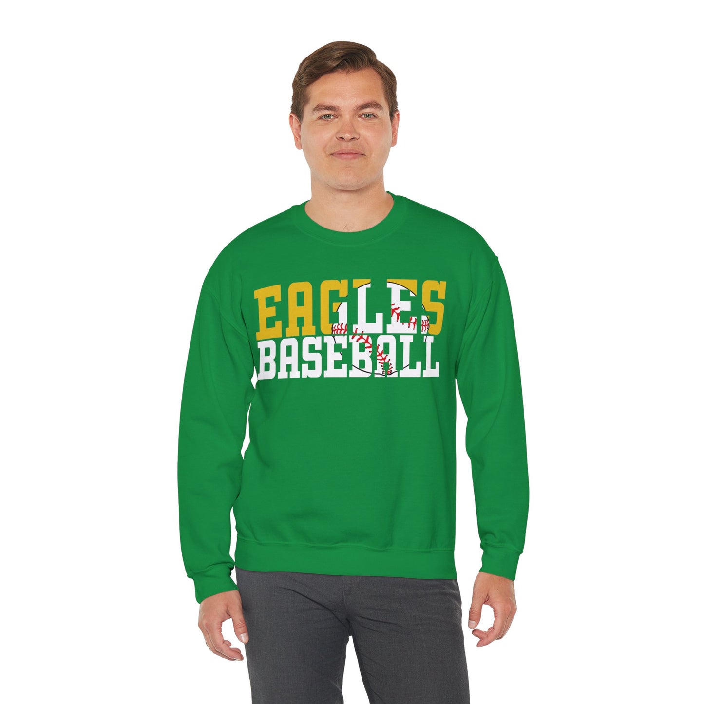 Baseball Cutout - Gildan Unisex Heavy Blend™ Crewneck Sweatshirt