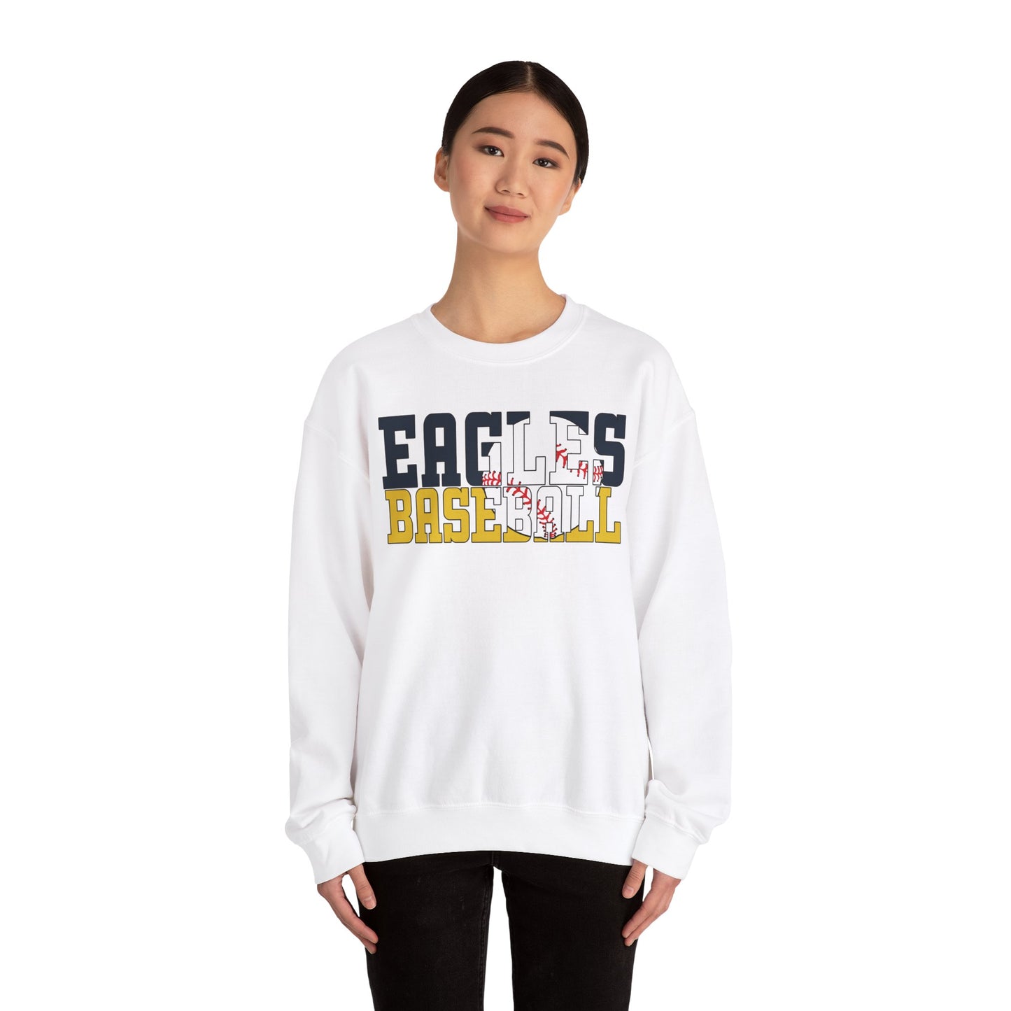 Baseball Cutout - Gildan Unisex Heavy Blend™ Crewneck Sweatshirt