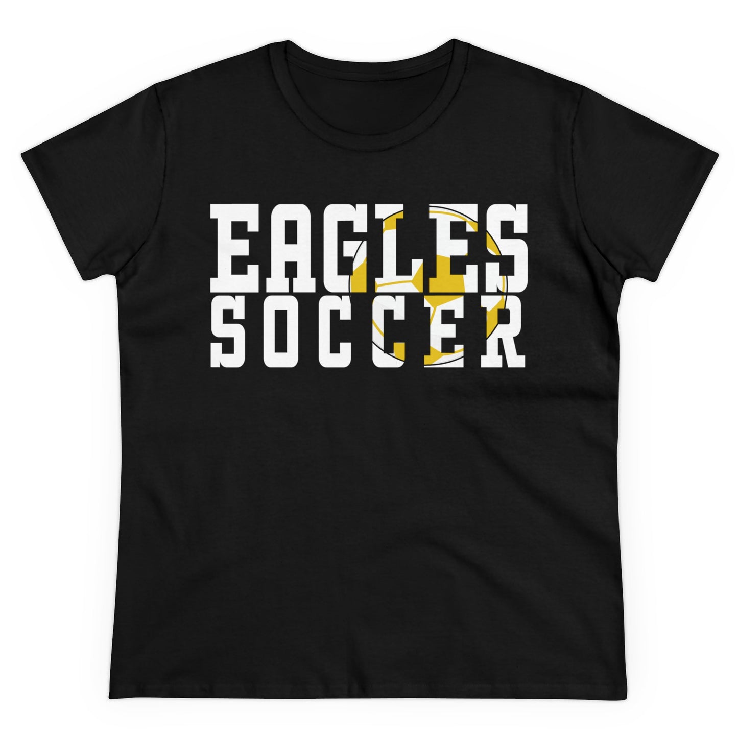 Soccer Cutout - Gildan Women's Midweight Cotton Tee