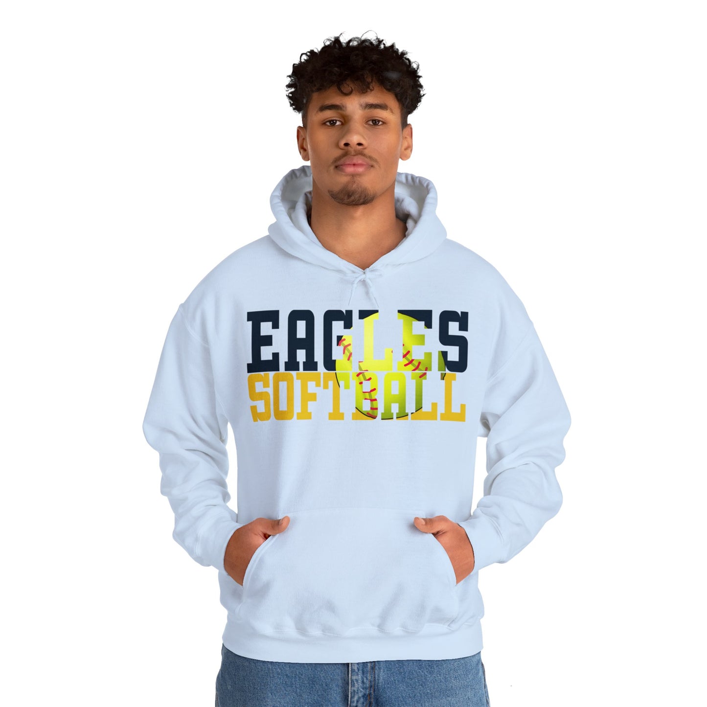 Softball Cutout - Gildan Unisex Heavy Blend™ Hooded Sweatshirt