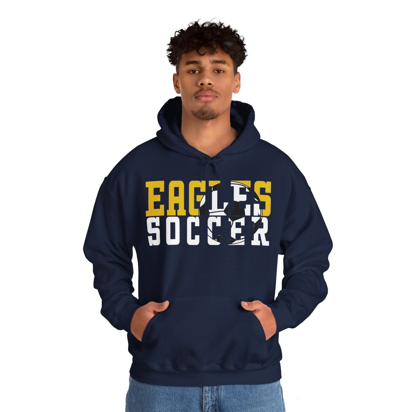 Soccer Cutout - Gildan Unisex Heavy Blend™ Hooded Sweatshirt