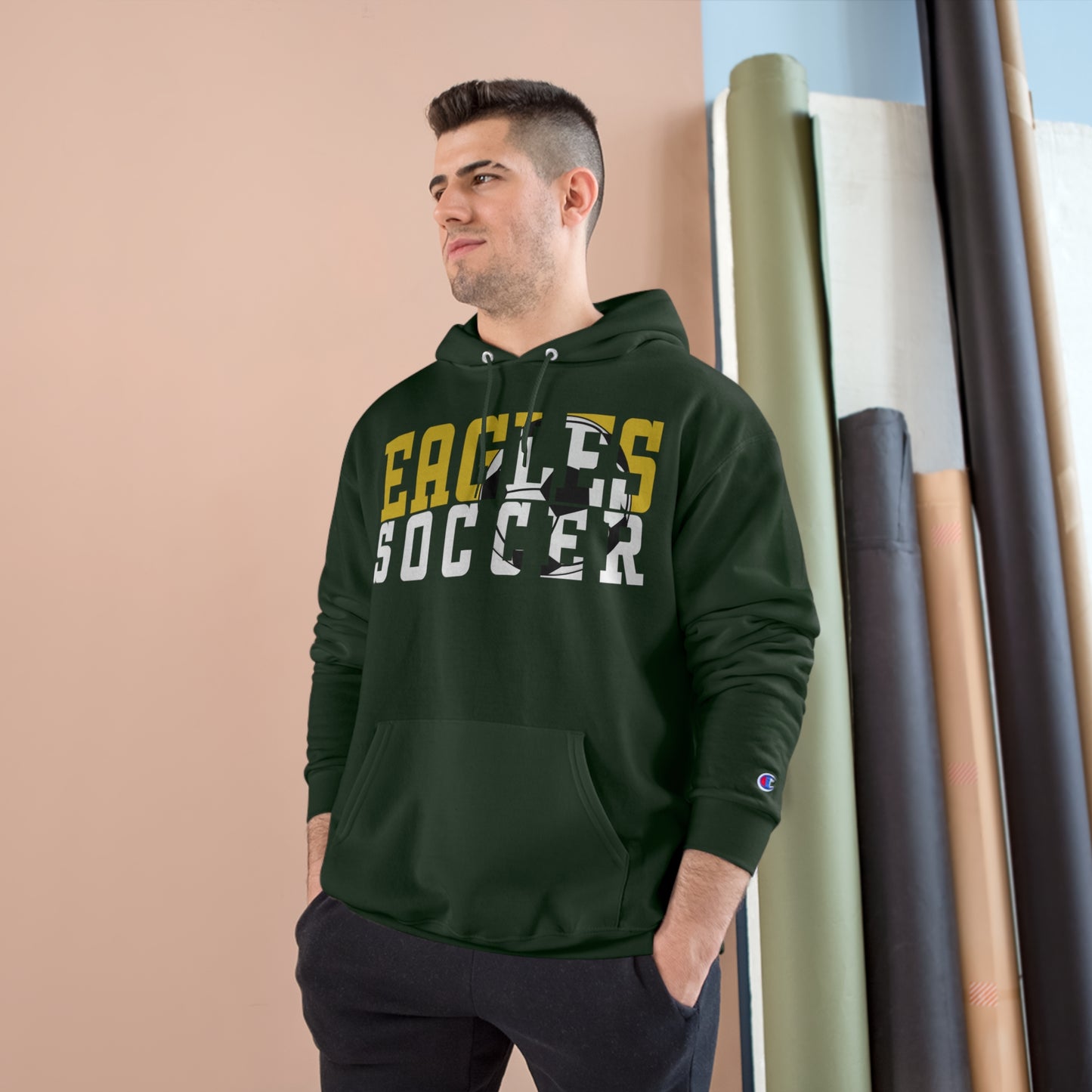 Soccer Cutout - Champion Hoodie