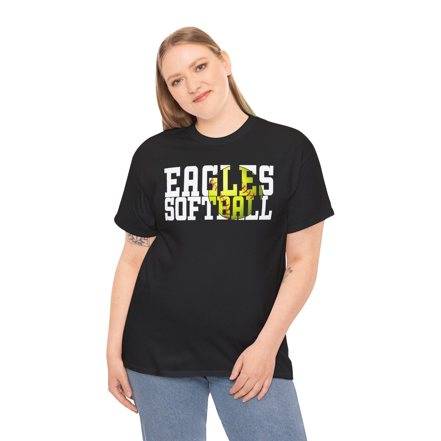 Softball Cutout - Gildan Unisex Heavy Cotton Tee