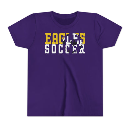 Soccer Cutout - Bella+Canva Youth Short Sleeve Tee
