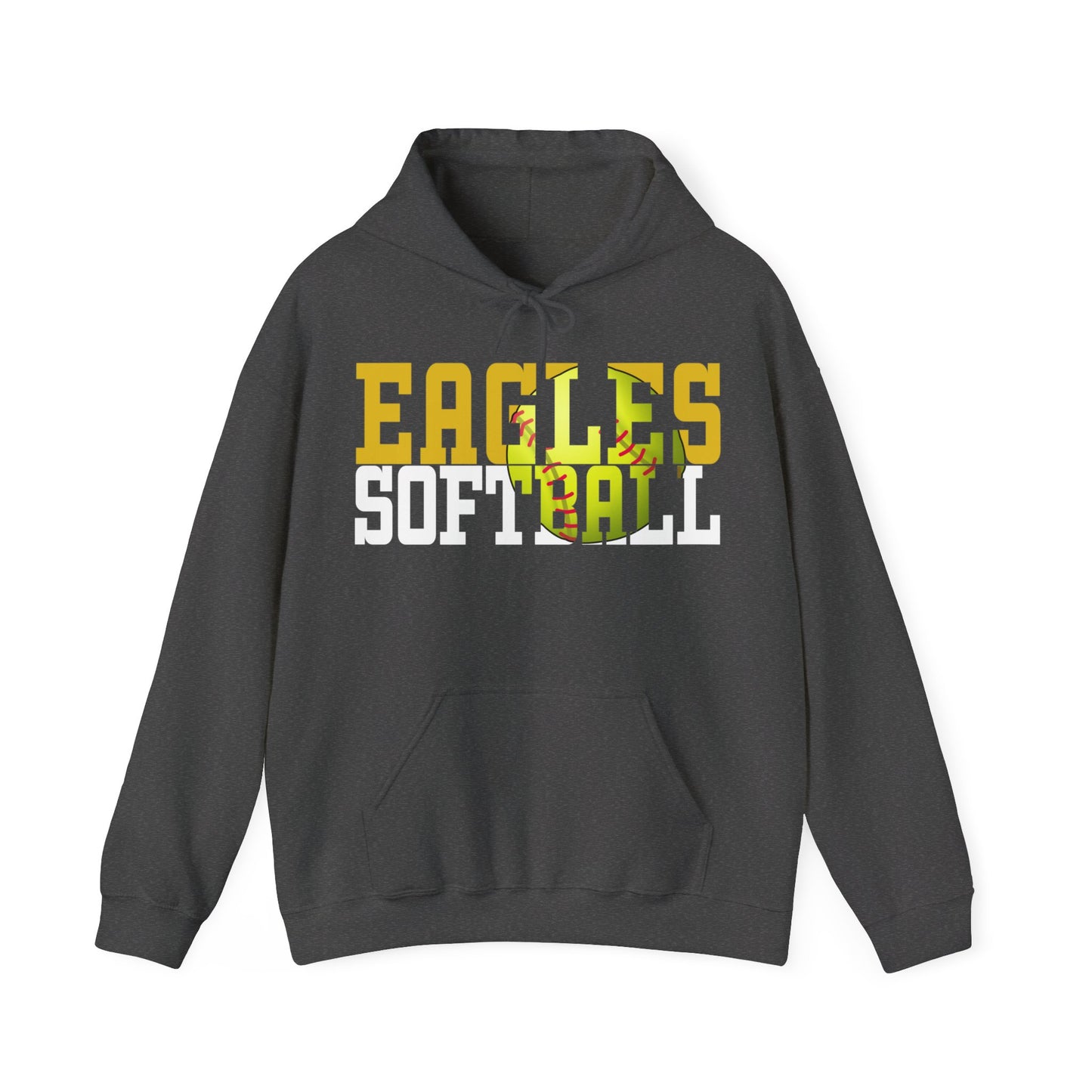 Softball Cutout - Gildan Unisex Heavy Blend™ Hooded Sweatshirt