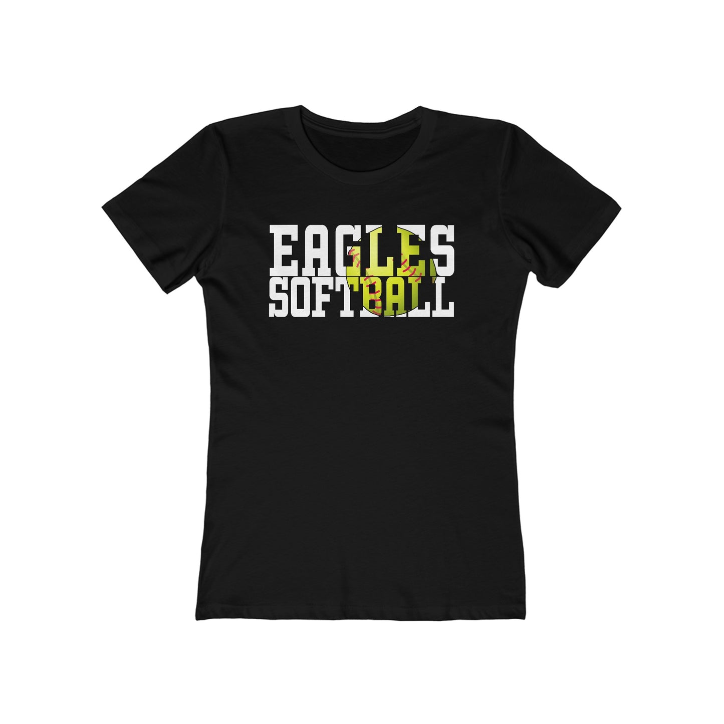 Softball Cutout - Next Level Women's The Boyfriend Tee