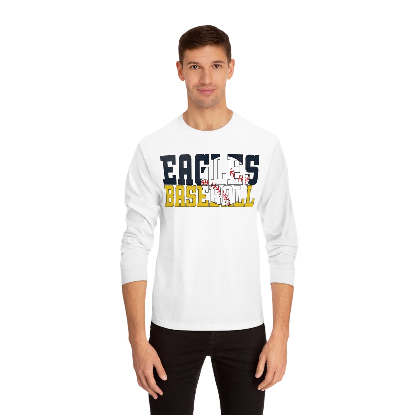 Baseball Cutout - American Apparel Unisex Classic Long Sleeve T-Shirt