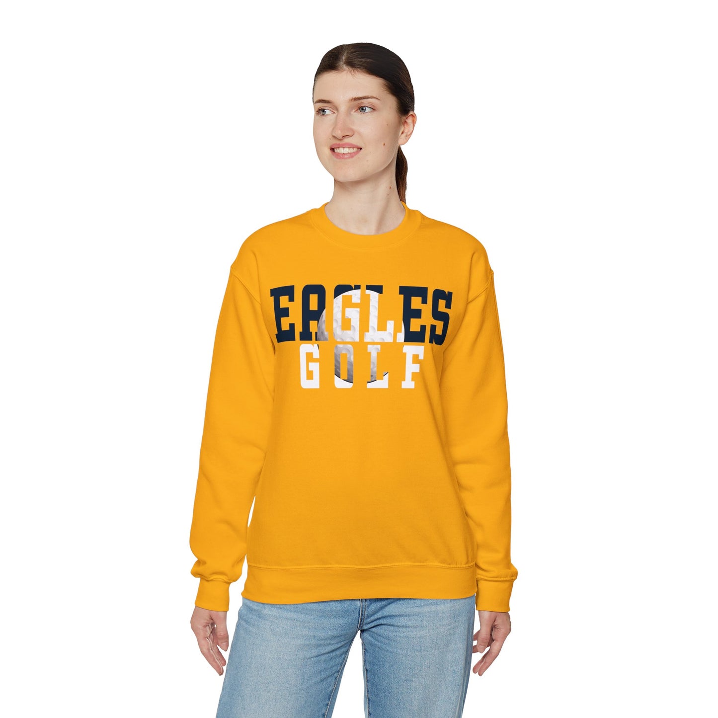 Gold Cutout - Gildan Unisex Heavy Blend™ Crewneck Sweatshirt