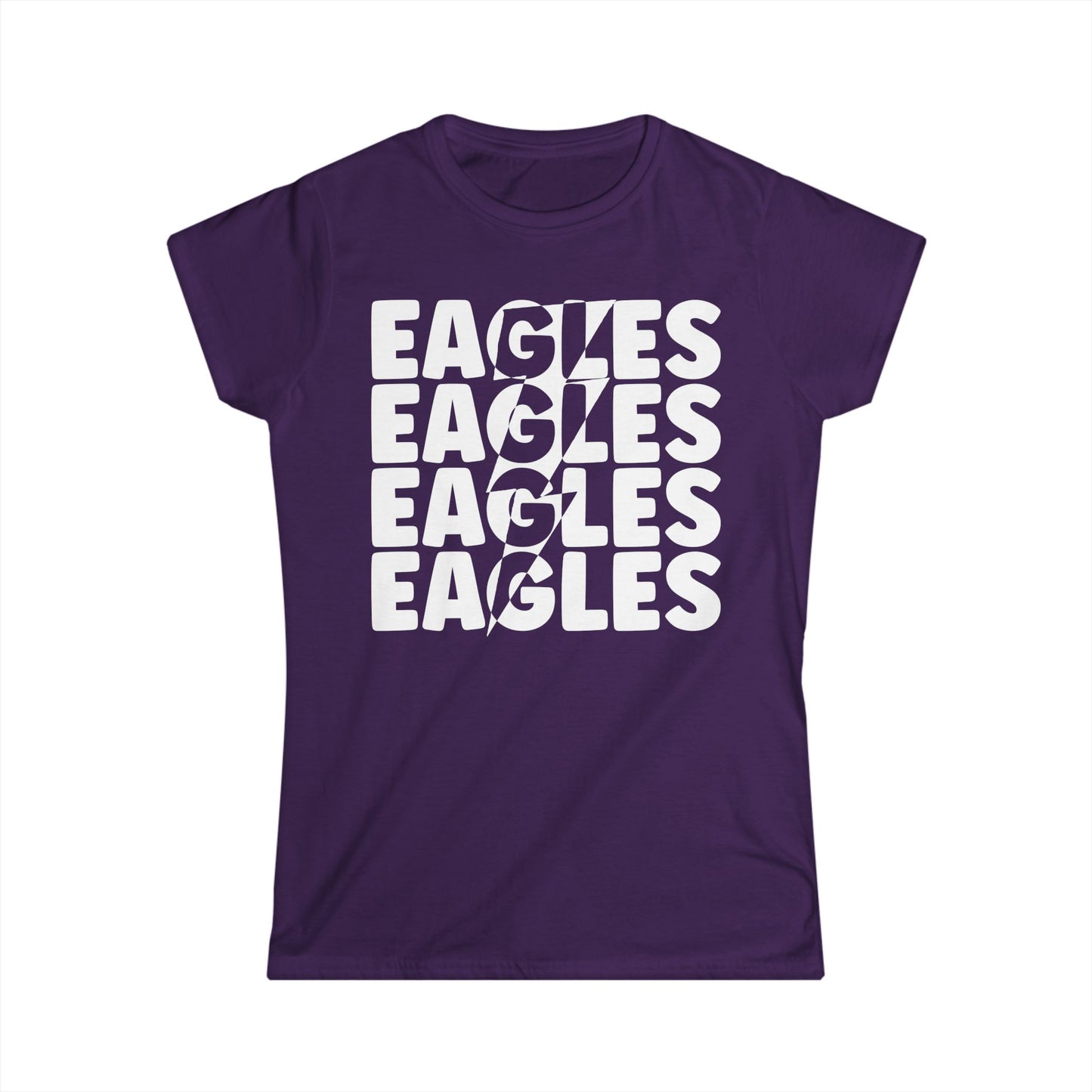 Lightning Bolt Eagle - Gildan Women's Softstyle Tee