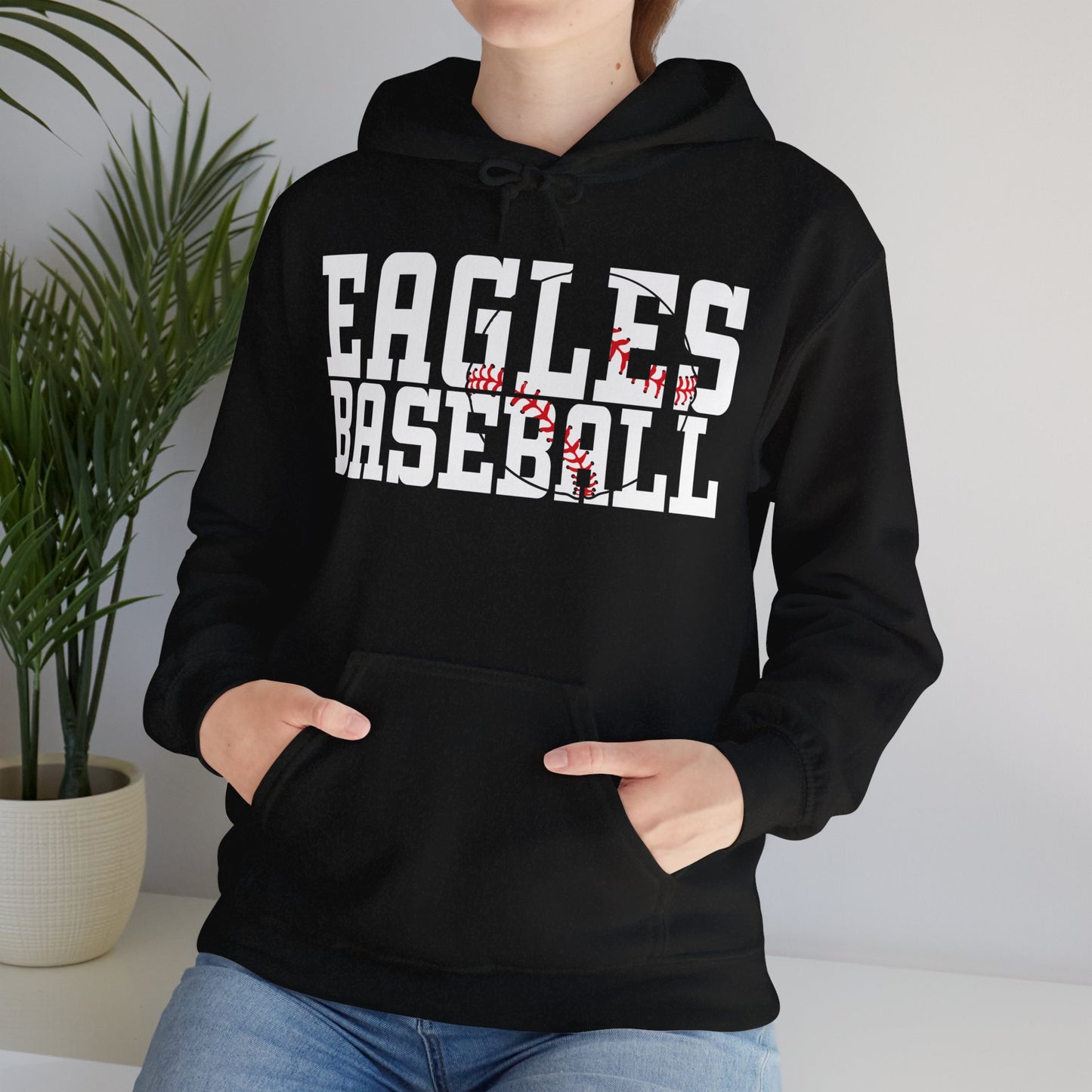 Baseball Cutout - Gildan Unisex Heavy Blend™ Hooded Sweatshirt