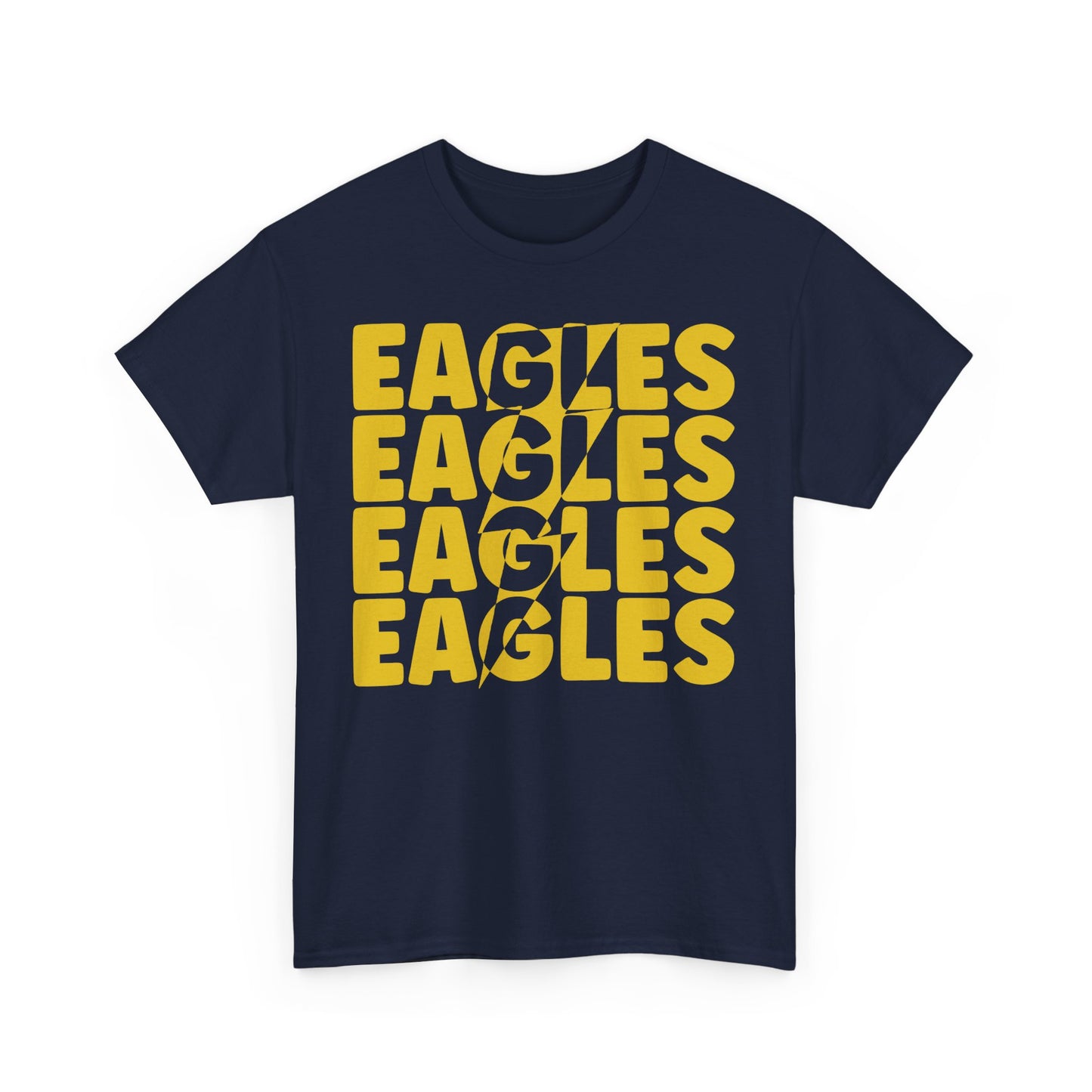 Lightning Bolt Eagles -  Gildan Unisex Heavy Cotton Tee